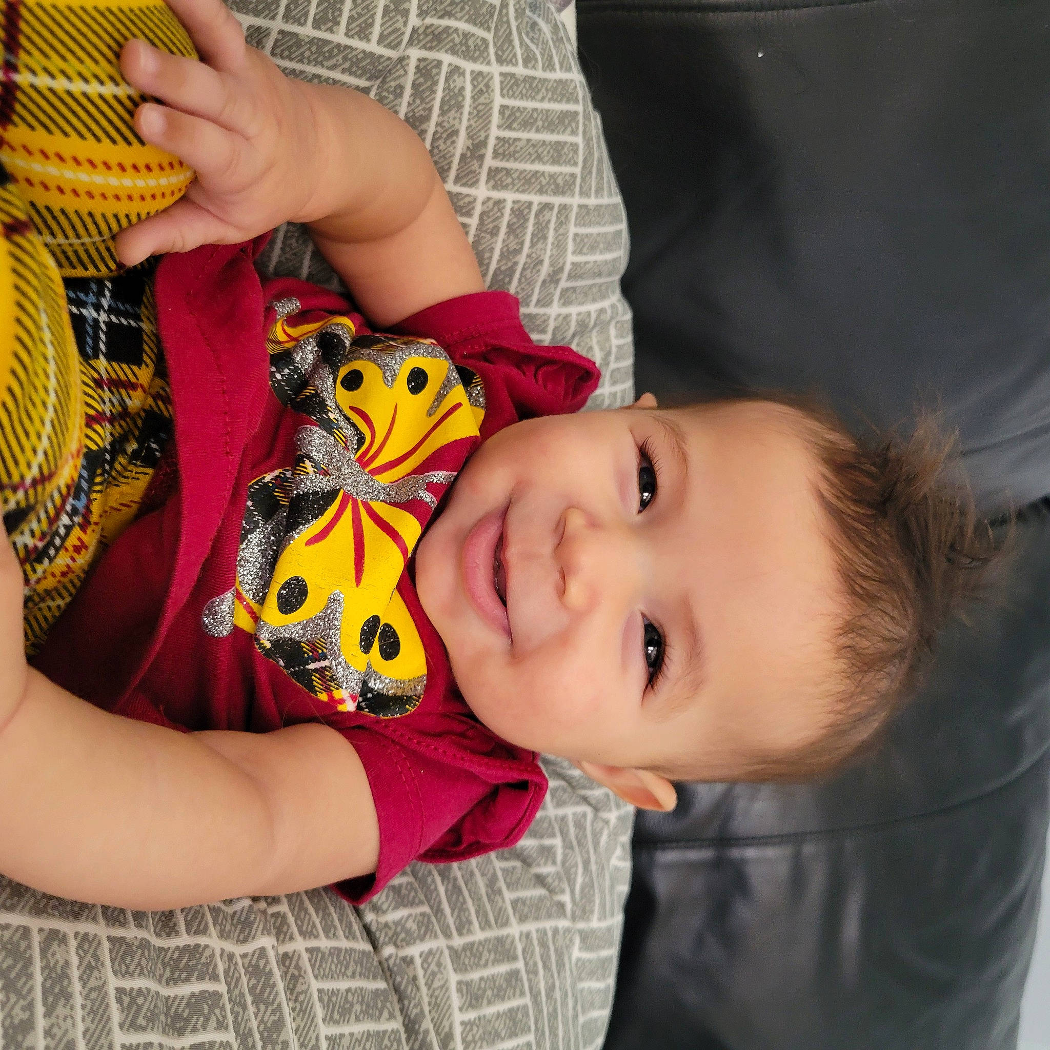 Reina joined the competition — help win amazing prizes! baby, baby_toddler_clothing, cheek, child, cool, eyelash, fashion_accessory, fun, happy, joy, lip, mammal, mouth, nail, neck, nose, pattern, person, skin, sleeve