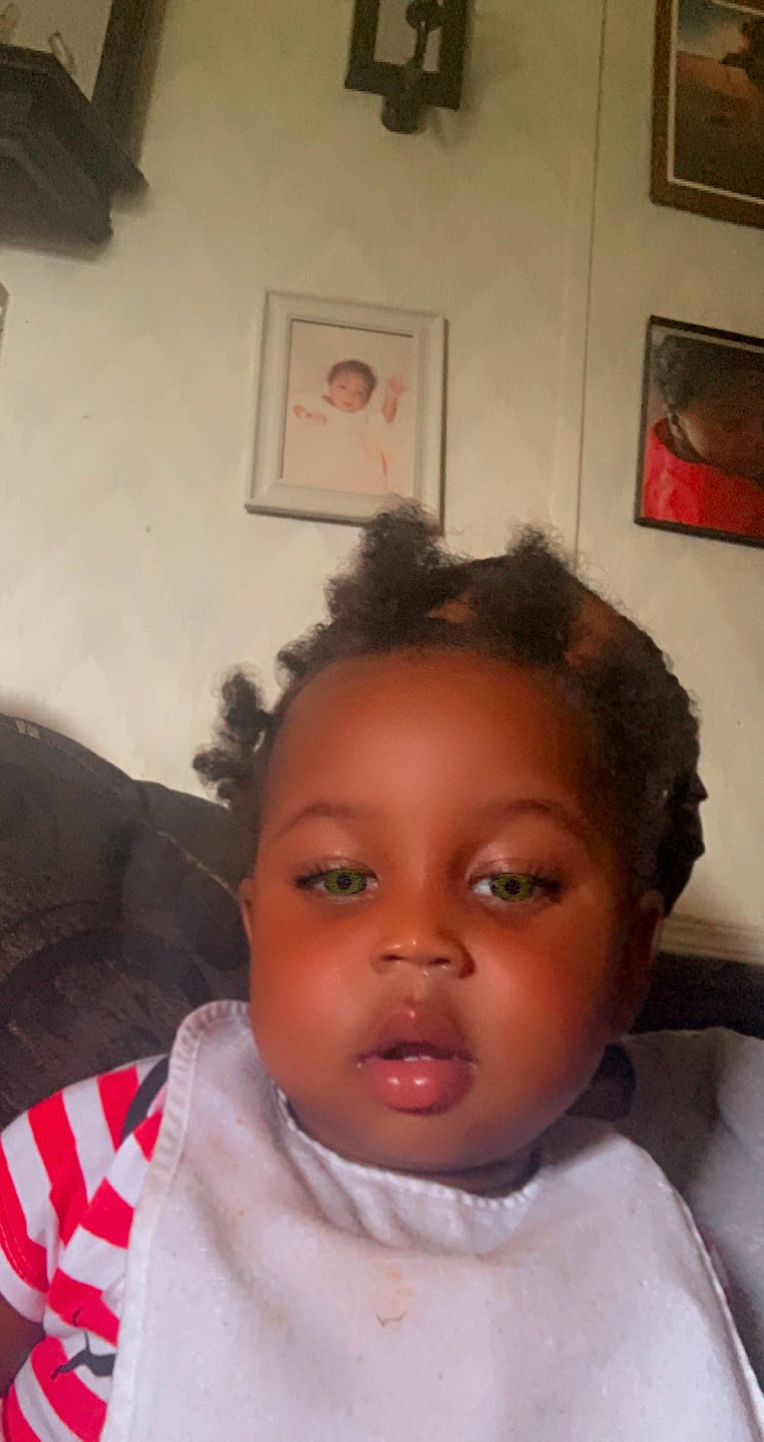 Kashton is registered to the contest to win money with this photo: baby, black_hair, blurred, cheek, child, comfort, ear, eyebrow, eyelash, forehead, fun, happy, head, lip, nose, person, picture_frame, room, skin, smile