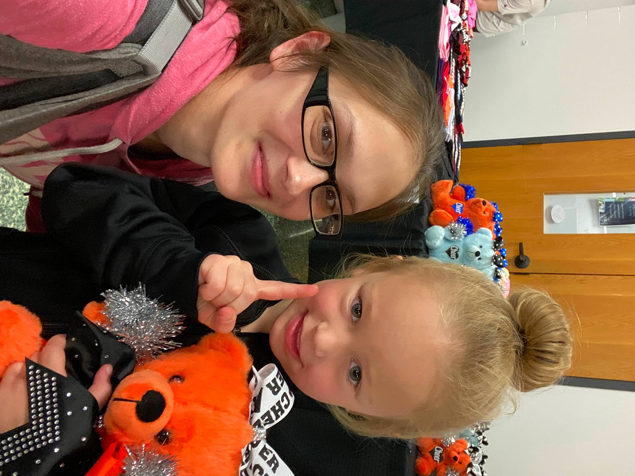 Aliya joined the competition — help win amazing prizes! baby, cheek, child, event, eyelash, eyewear, facial_expression, fun, glasses, happy, joy, mammal, mouth, nose, orange, organ, pattern, person, skin, smile