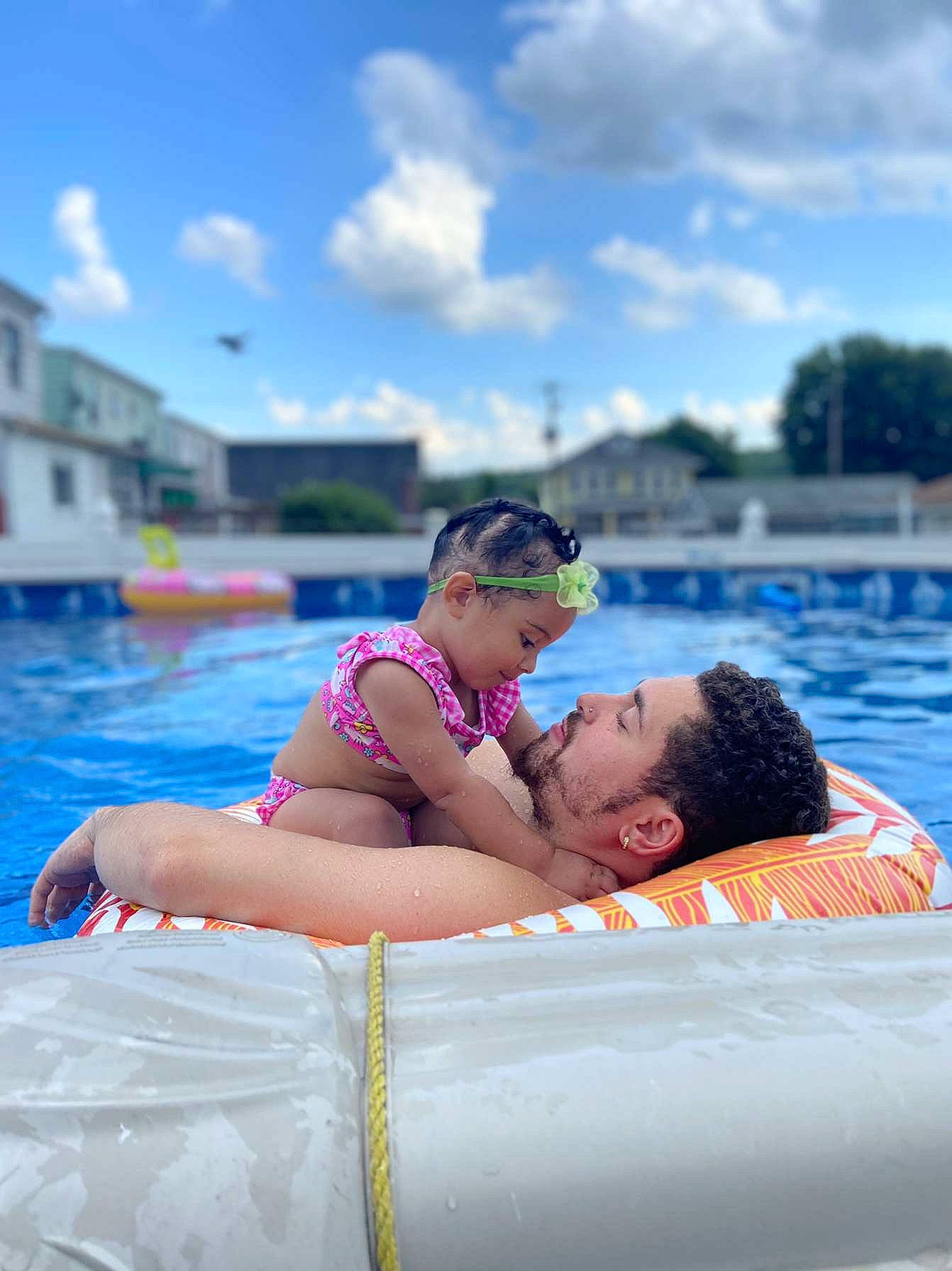 Delilah joined the competition — help win amazing prizes! aqua, baby_float, bathing, brassiere, cloud, event, fun, goggles, happy, headwear, leisure, leisure_centre, person, personal_protective_equipment, pool, recreation, sky, summer, swimming_pool, swimwear