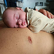 Kai joined the competition — help win amazing prizes! adult, baby, chest, closeup, clothing, comfort, family, hand, human, indoor, infant, napping, peaceful, person, portrait, relaxing, skin, sleeping, tenderness, warmth