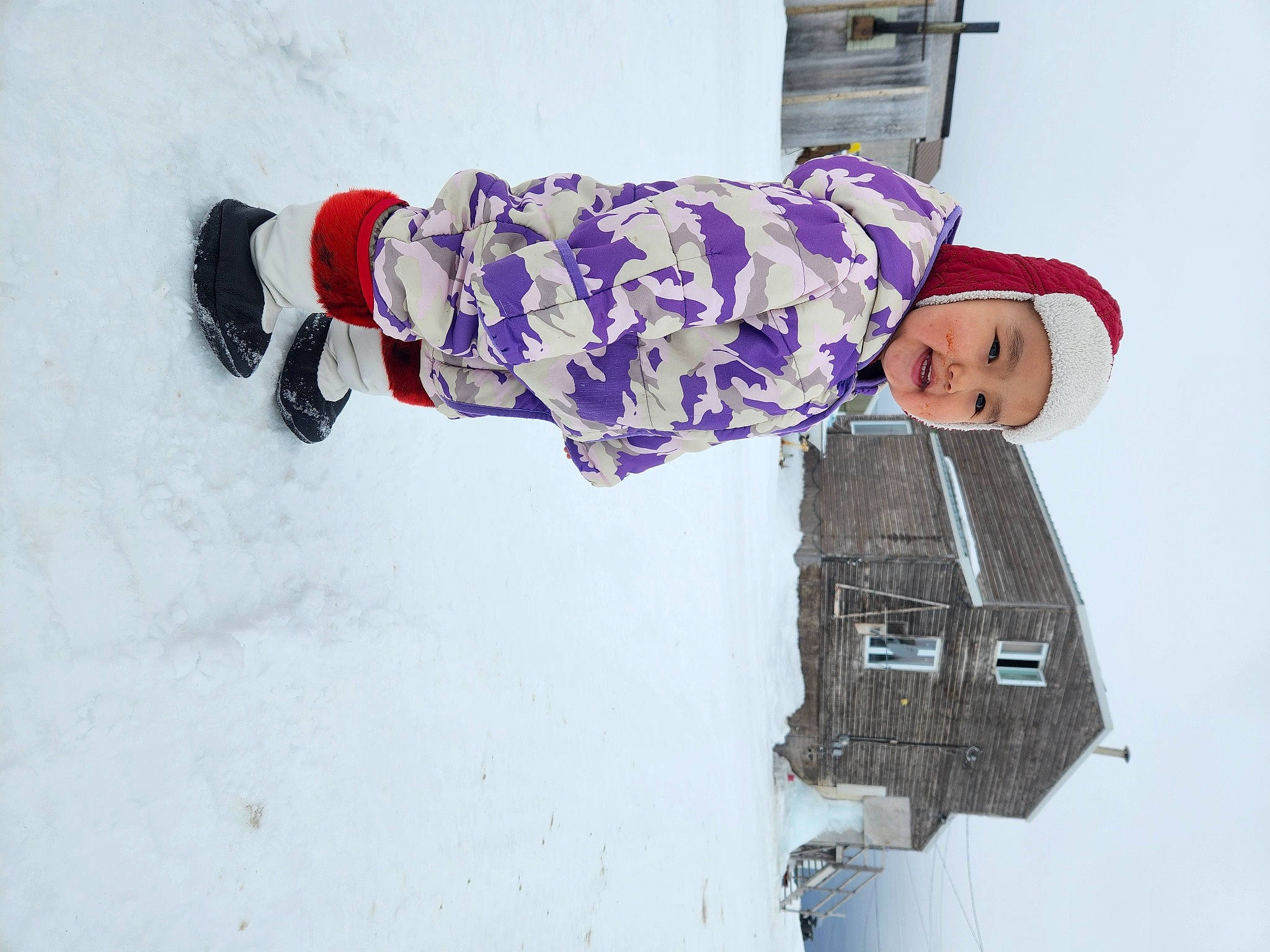 Breanna joined the competition — help win amazing prizes! baby, baby_toddler_clothing, child, event, freezing, fun, headgear, headwear, jacket, leisure, magenta, person, playing_in_the_snow, recreation, slope, snow, toddler, window, winter