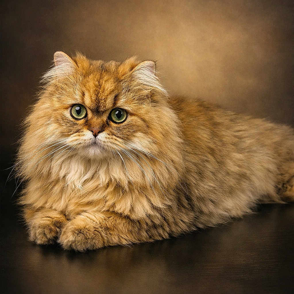 Carla Gomez joined the competition — help win amazing prizes! animal, brown, calm, cat, close_up, cute, feline, fluffy, green_eyes, indoor, long_hair, lying_down, orange, pet, portrait, relaxed, soft_texture, studio_lighting, tabby, whiskers