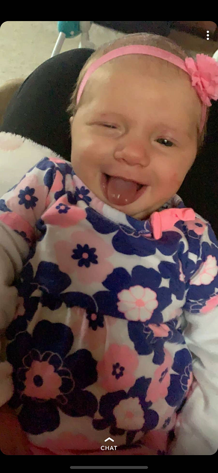 Madisyn joined the competition — help win amazing prizes! baby, baby_laughing, cheek, child, face, facial_expression, head, joy, lip, mouth, nose, person, pink, skin, smile, toddler