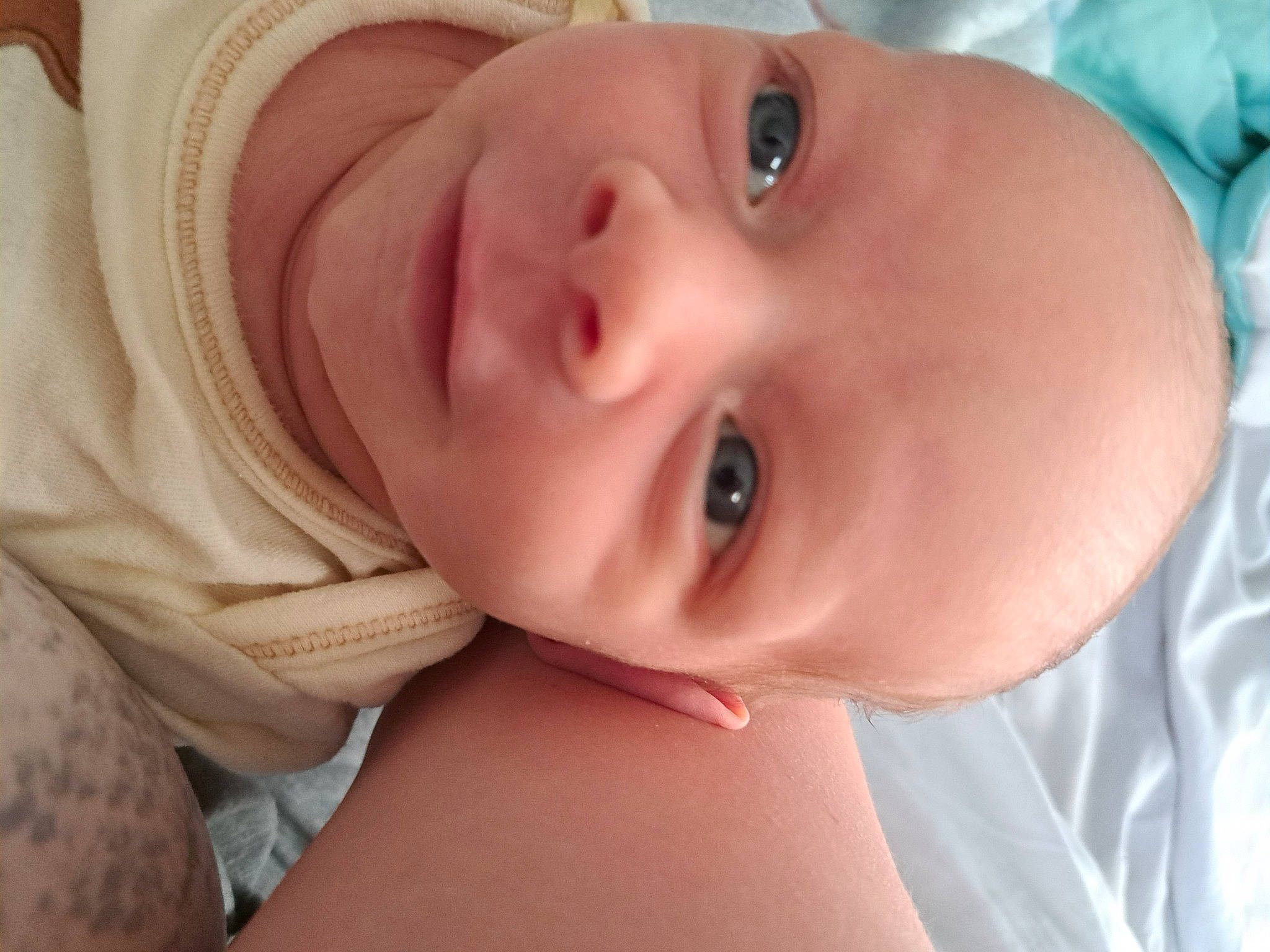 Abel James is registered to the contest to win money with this photo: baby, baby_toddler_clothing, cheek, child, chin, eye, eyebrow, eyelash, face, facial_expression, forehead, happy, iris, lip, mouth, neck, nose, person, skin, smile