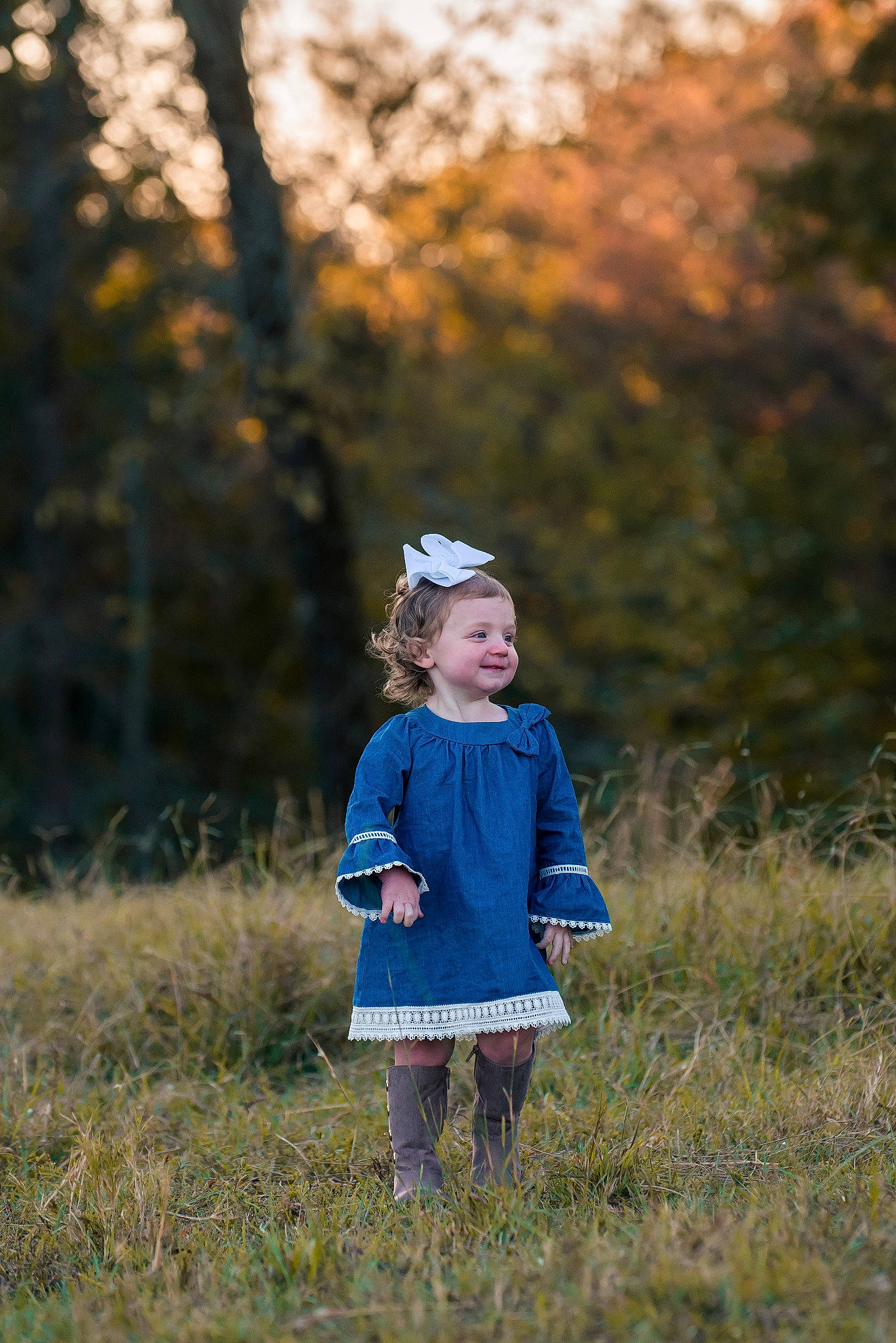 Emalyn joined the competition — help win amazing prizes! autumn, child, grass, happy, joy, leaf, meadow, outerwear, people, people_in_nature, person, photograph, photography, portrait, portrait_photography, smile, standing, toddler, tree