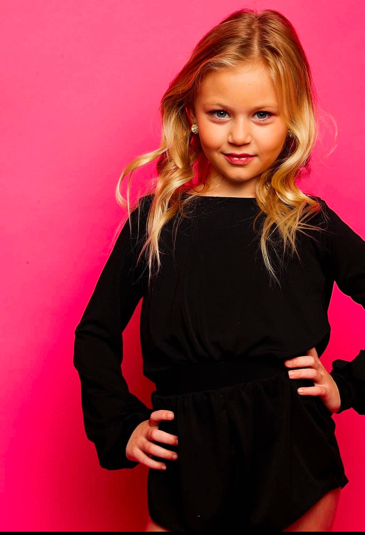 Kinley is registered to the contest to win money with this photo: day_dress, eyelash, fashion_design, fashion_model, flash_photography, gesture, hair, joint, joy, lip, lipstick, magenta, makeover, neck, one_piece_garment, person, pink, sheath_dress, shoulder, sleeve