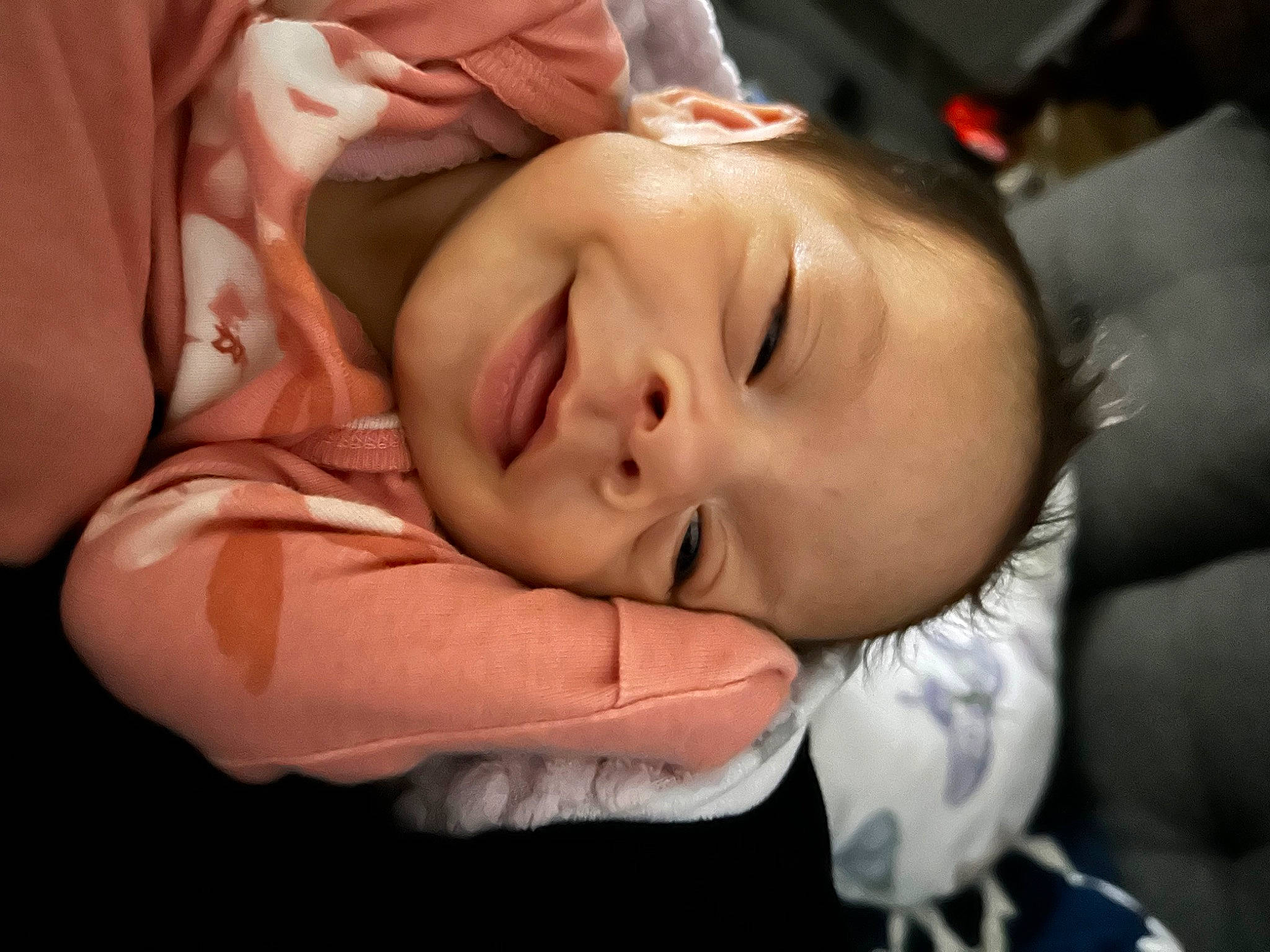 Azayla joined the competition — help win amazing prizes! baby, baby_toddler_clothing, cheek, child, comfort, ear, eye, eyelash, flash_photography, gesture, happy, human_body, lip, mouth, nail, neck, nose, person, skin, smile