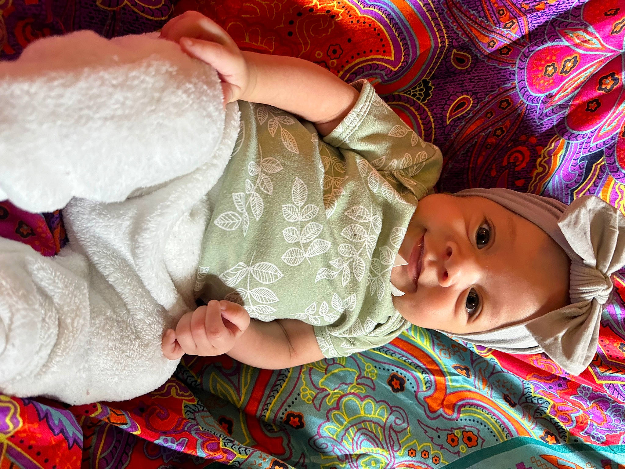 Azayla joined the competition — help win amazing prizes! baby, baby_products, baby_toddler_clothing, cheek, child, comfort, eye, happy, hat, iris, linens, pattern, person, plaid, room, skin, sleeve, smile, tartan, textile