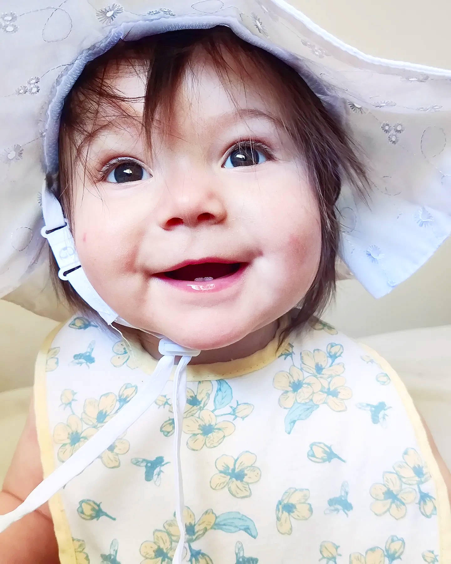 Emilia joined the competition — help win amazing prizes! cheek, eyebrow, eyelash, facial_expression, happy, hat, human, iris, jaw, joy, lip, mouth, neck, nose, outerwear, person, pink, skin, sleeve, smile