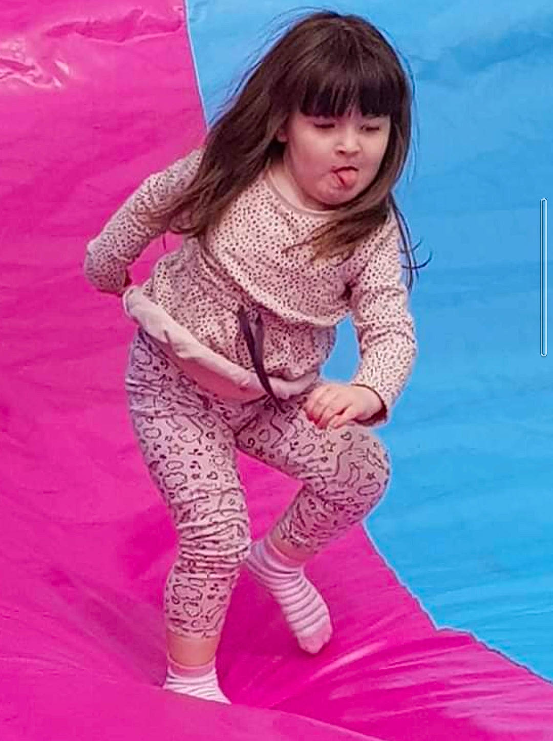 Gwendolyn joined the competition — help win amazing prizes! electric_blue, face, fashion_design, hair, happy, human_leg, knee, leg, leisure, magenta, people_in_nature, person, pink, purple, sandal, sleeve, sock, sportswear, thigh, violet