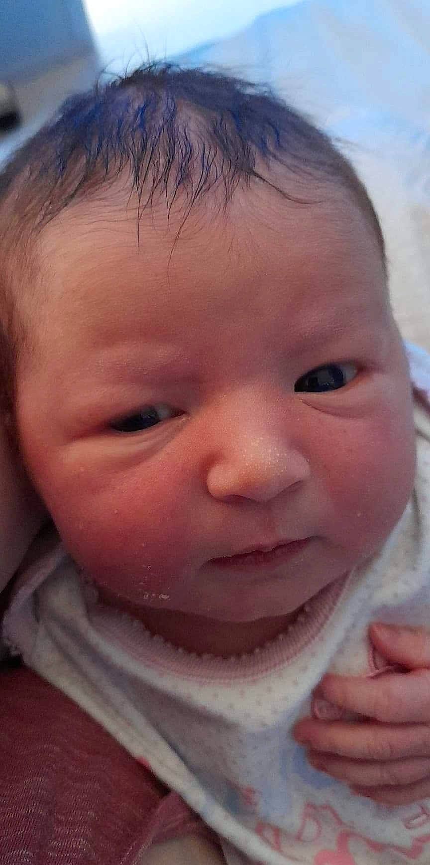 Liliana joined the competition — help win amazing prizes! baby, baby_toddler_clothing, cheek, ear, eye, eyebrow, eyelash, face, finger, forehead, gesture, happy, head, iris, jaw, lip, mouth, nose, person, skin