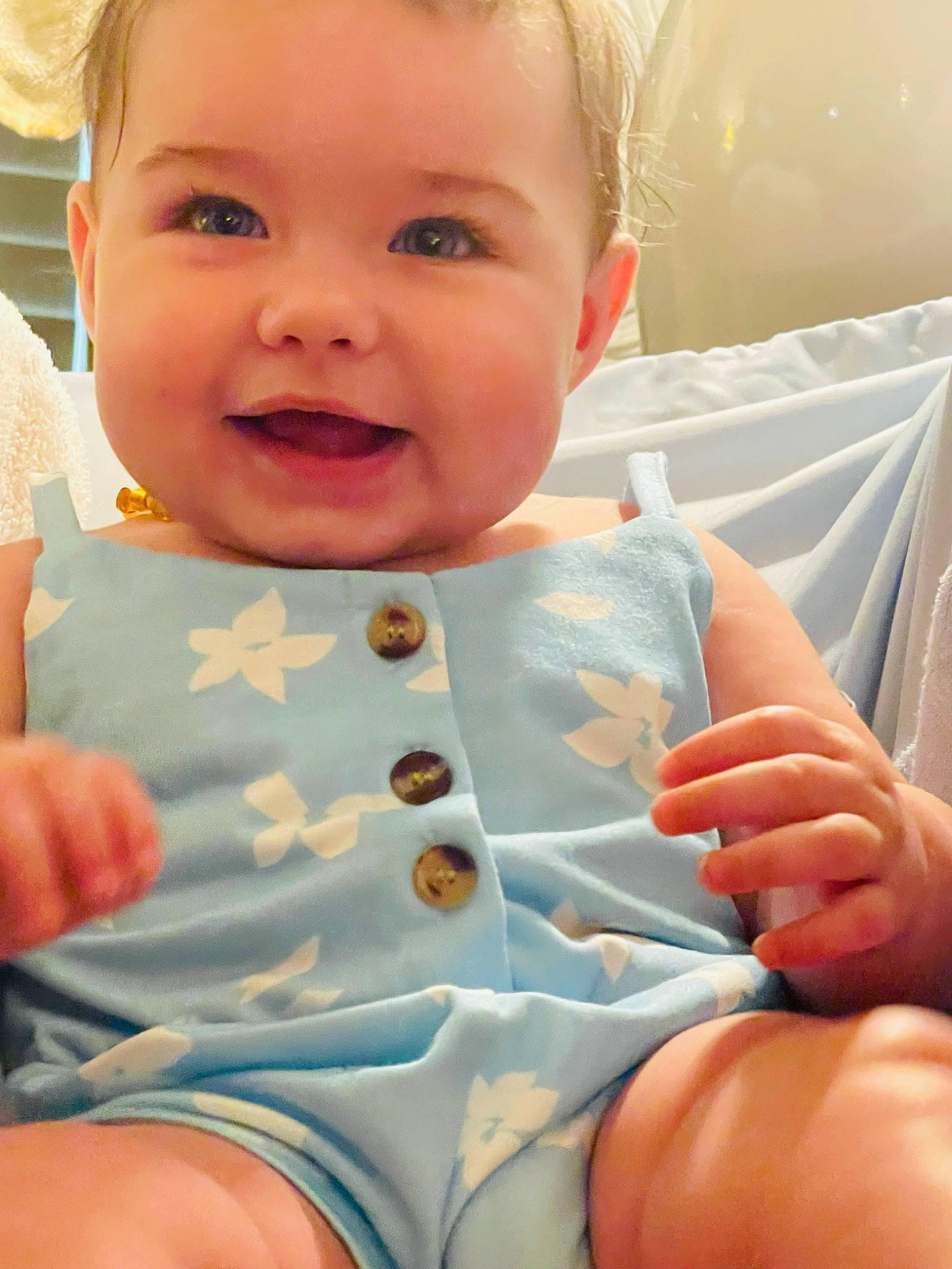 Amelia joined the competition — help win amazing prizes! arm, baby_toddler_clothing, cheek, child, facial_expression, finger, gesture, happy, head, human_body, joy, mouth, muscle, neck, nose, person, skin, sleeve, smile, thigh