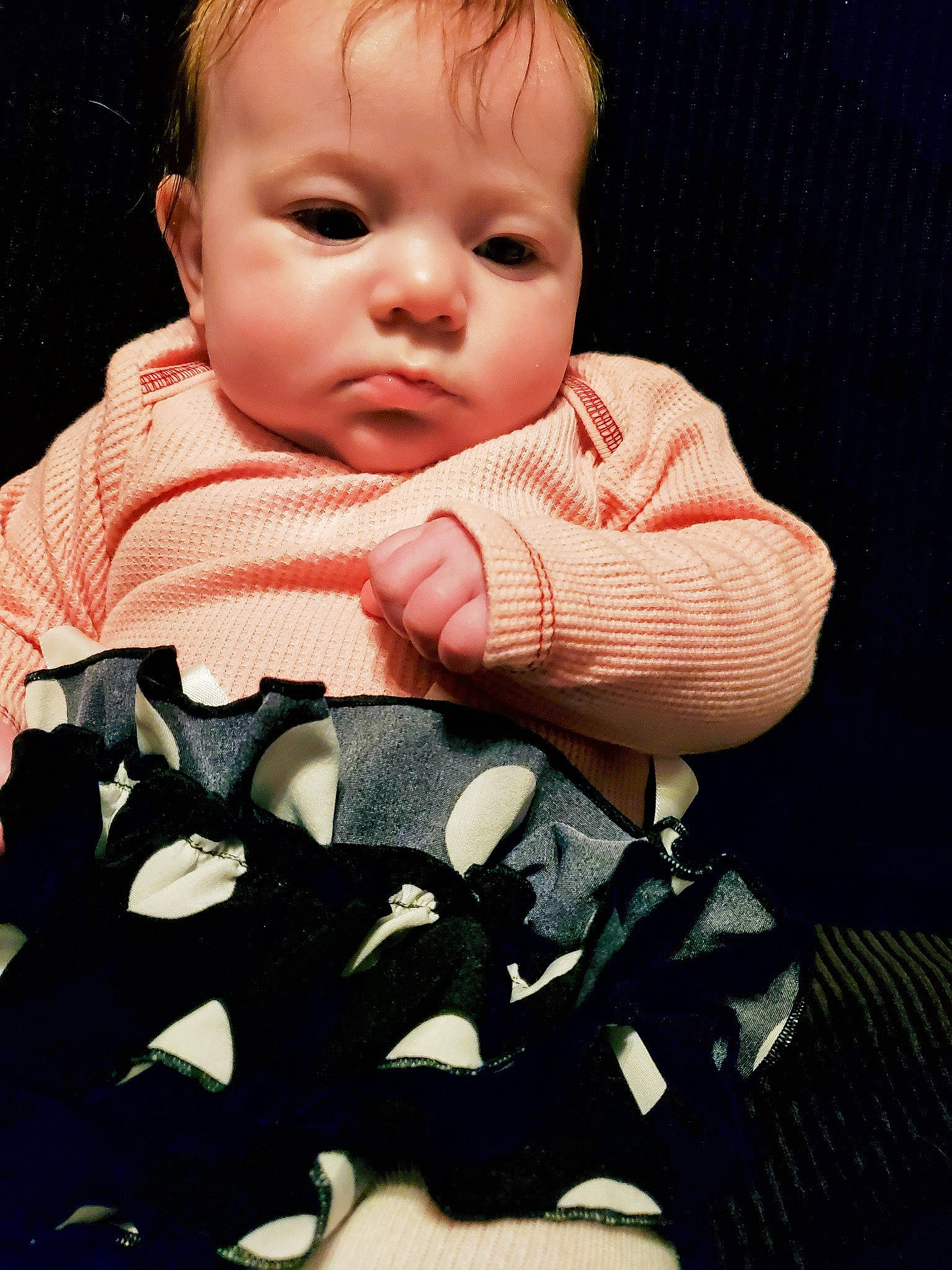 Ryleigh joined the competition — help win amazing prizes! baby, baby_products, baby_toddler_clothing, button, cheek, child, child_model, eyelash, lip, nose, person, portrait_photography, skin, sweater, toddler