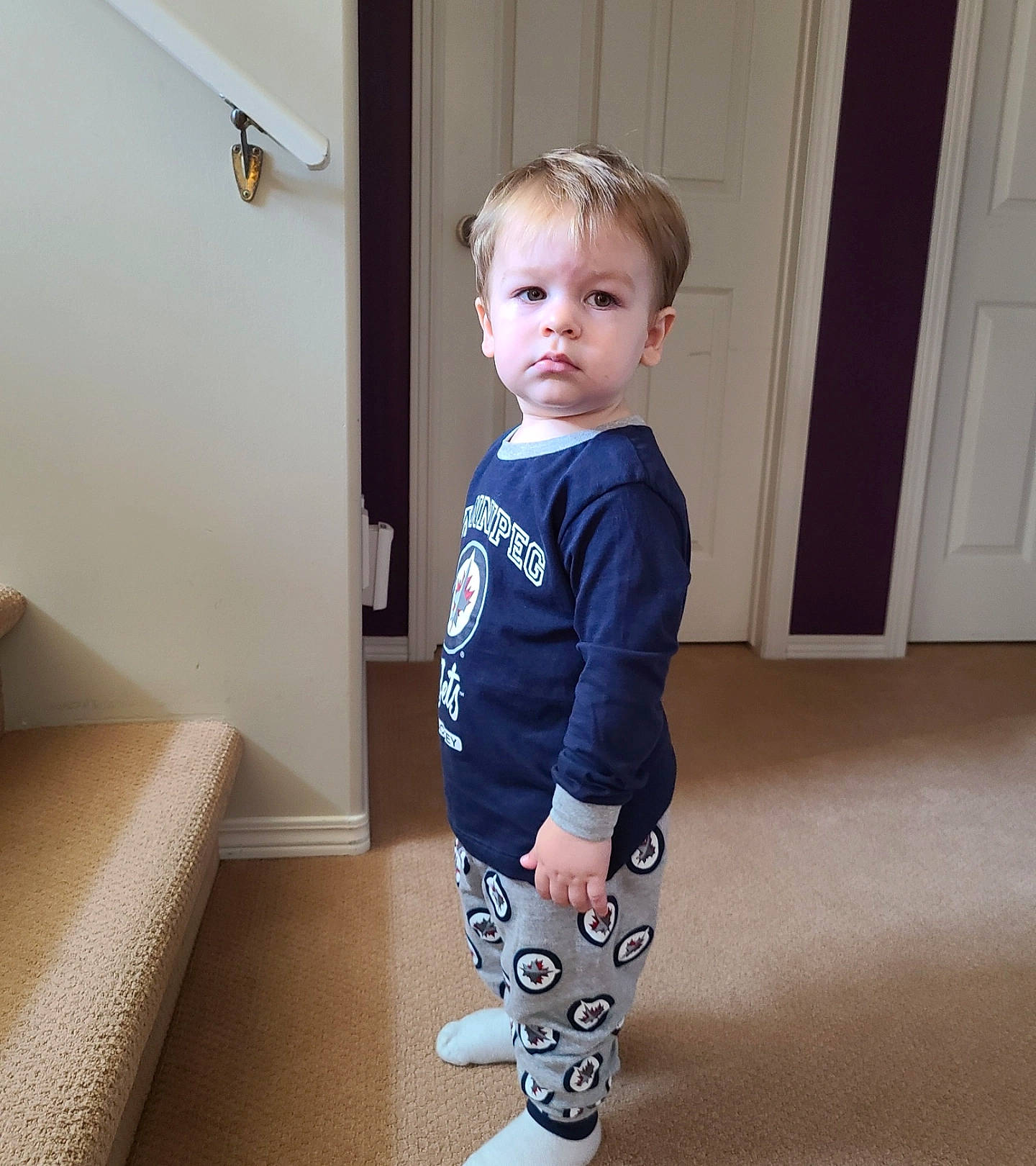 Broden joined the competition — help win amazing prizes! active_pants, baby, baby_toddler_clothing, clothing, door, electric_blue, face, flooring, human_body, human_leg, joint, knee, neck, pattern, person, shoulder, sitting, sleeve, sportswear, t_shirt