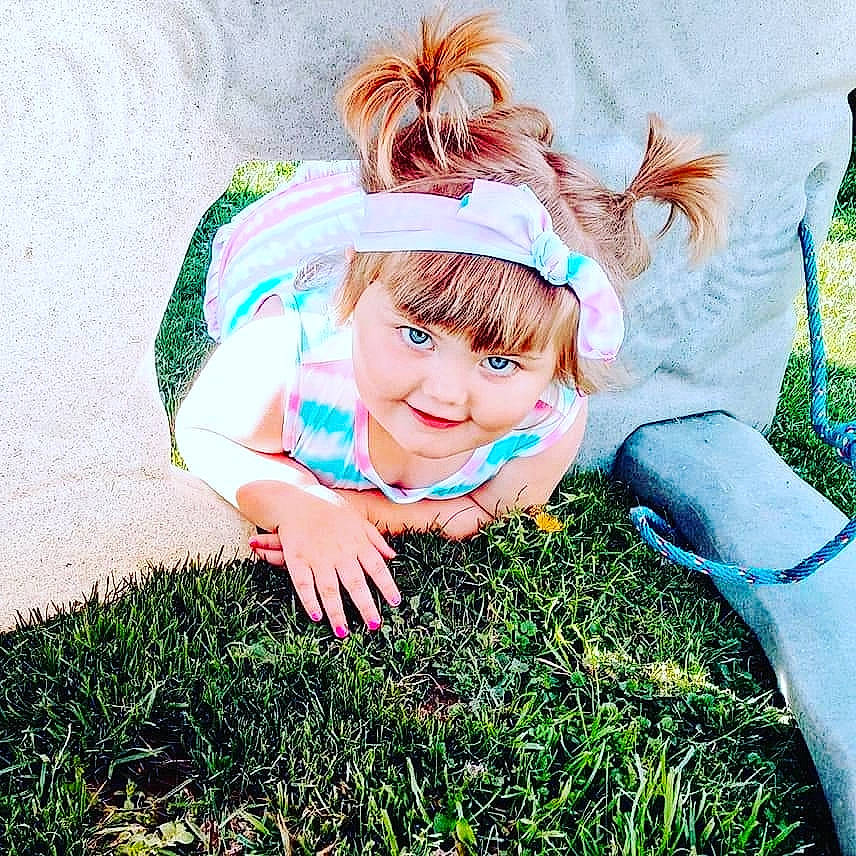 Claudia Grace joined the competition — help win amazing prizes! bangs, brown_hair, child, cool, costume_hat, fashion_accessory, flash_photography, friendship, fun, gesture, grass, grassland, happy, headband, headpiece, headwear, interaction, joy, meadow, people_in_nature