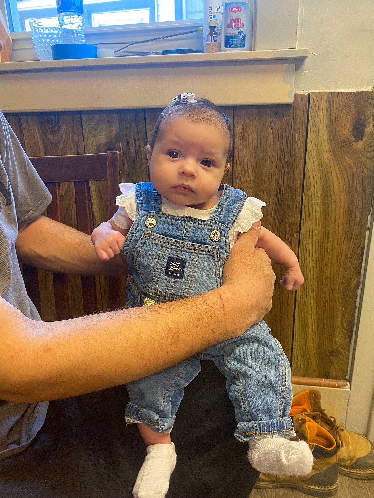 Graylynn joined the competition — help win amazing prizes! baby, baby_toddler_clothing, child, comfort, elbow, flooring, foot, fun, gesture, happy, jeans, lap, leg, person, shoulder, sitting, skin, standing, thigh, thumb