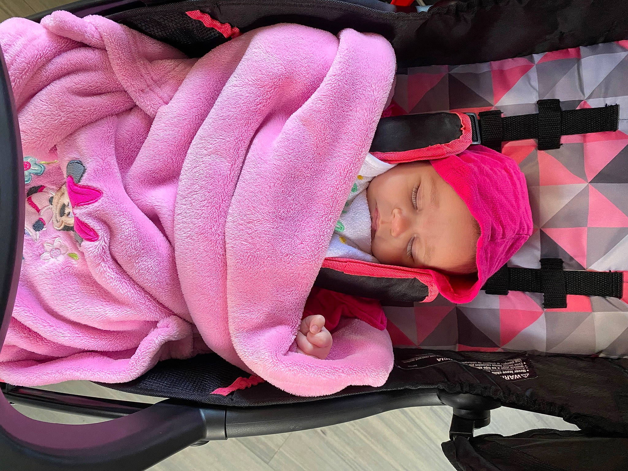 Graylynn is registered to the contest to win money with this photo: baby_toddler_clothing, car_seat, carmine, comfort, fashion_accessory, headwear, lap, magenta, material_property, nail, pattern, person, petal, pink, plant, product, purple, red, textile, thigh