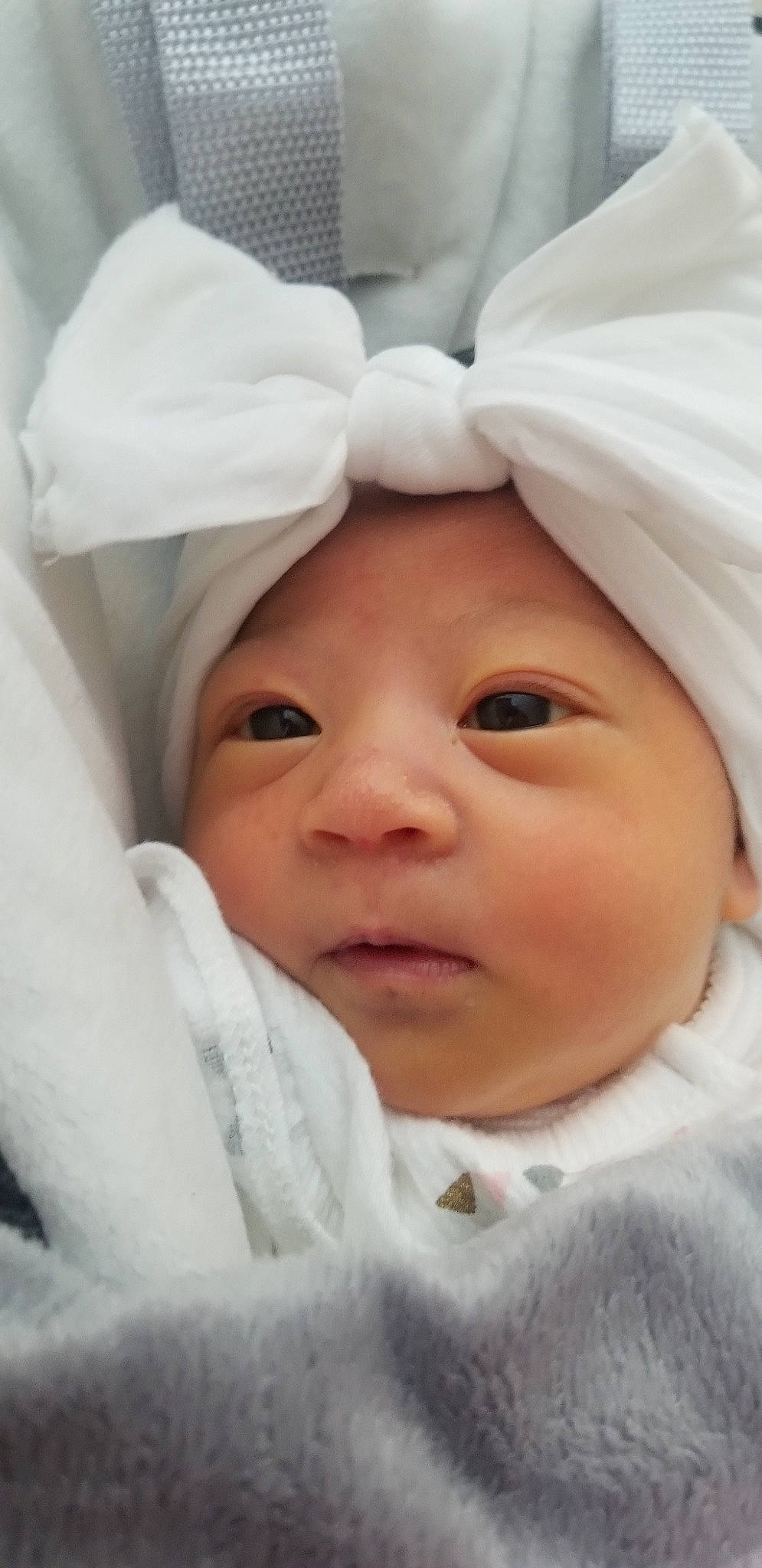 Elouise joined the competition — help win amazing prizes! baby, cheek, child, eyebrow, face, head, headgear, headwear, lip, mouth, nose, person, skin, smile, toddler