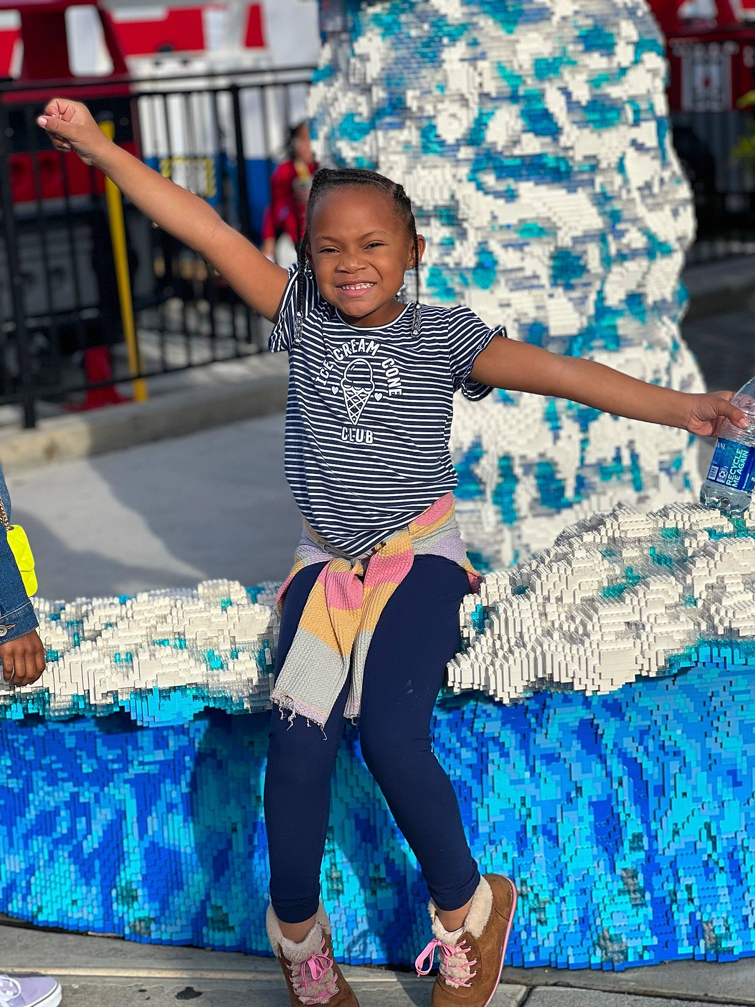 Gabrielle joined the competition — help win amazing prizes! beauty, blue, electric_blue, entertainment, event, fashion, fun, green, happy, joy, leg, leisure, person, photograph, public_space, recreation, road, snapshot, summer, thigh