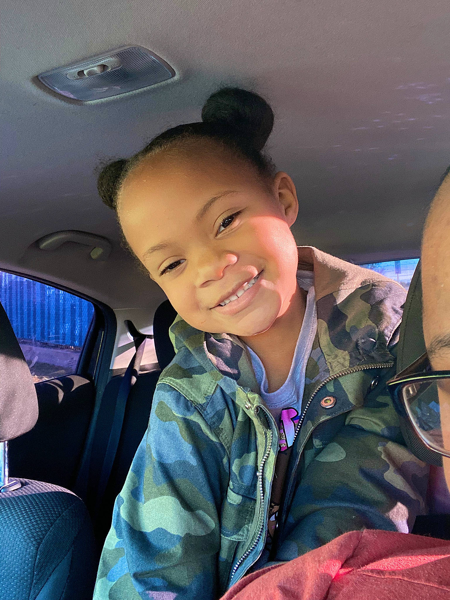 Gabrielle joined the competition — help win amazing prizes! auto_part, automotive_design, car, car_seat, car_seat_cover, child, eye, family_car, fun, gesture, happy, head_restraint, joy, luxury_vehicle, motor_vehicle, passenger, person, smile, thumb, toddler