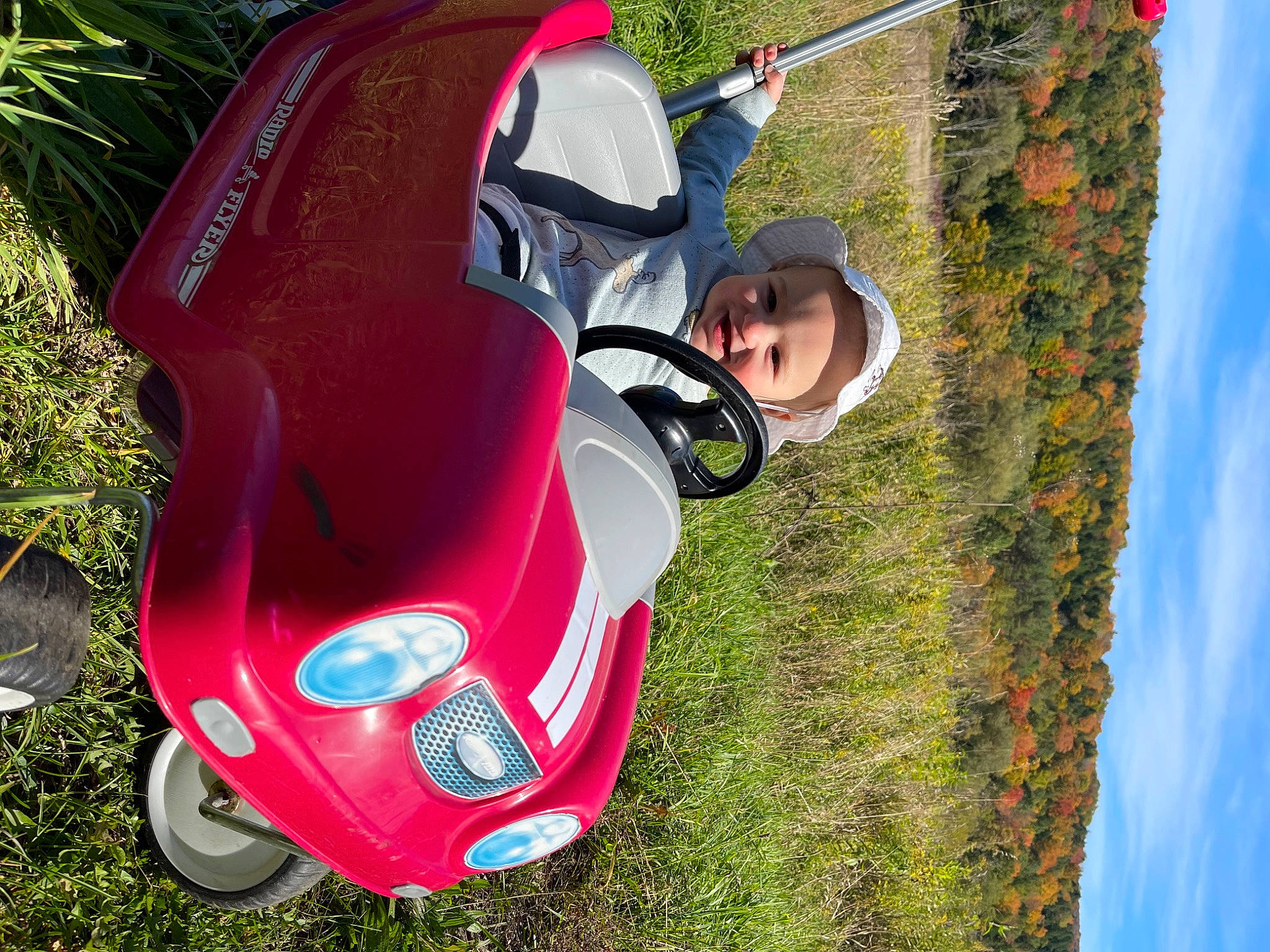 Mason joined the competition — help win amazing prizes! automotive_design, automotive_exterior, automotive_lighting, automotive_tire, car, classic_car, fender, grass, helmet, hood, leisure, motor_vehicle, person, plant, recreation, rim, sky, tire, vehicle, vehicle_door