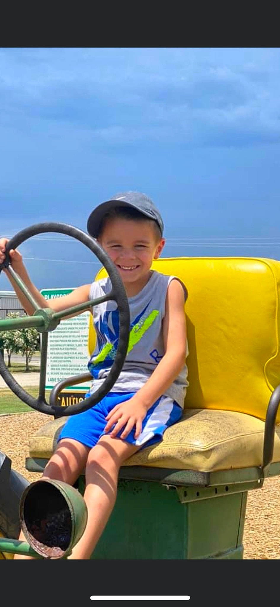 Oakland joined the competition — help win amazing prizes! automotive_tire, bicycle_handlebar, bicycle_tire, child, electric_blue, fun, grass, happy, human_leg, joy, leisure, person, recreation, shorts, sitting, sky, smile, summer, t_shirt, tire