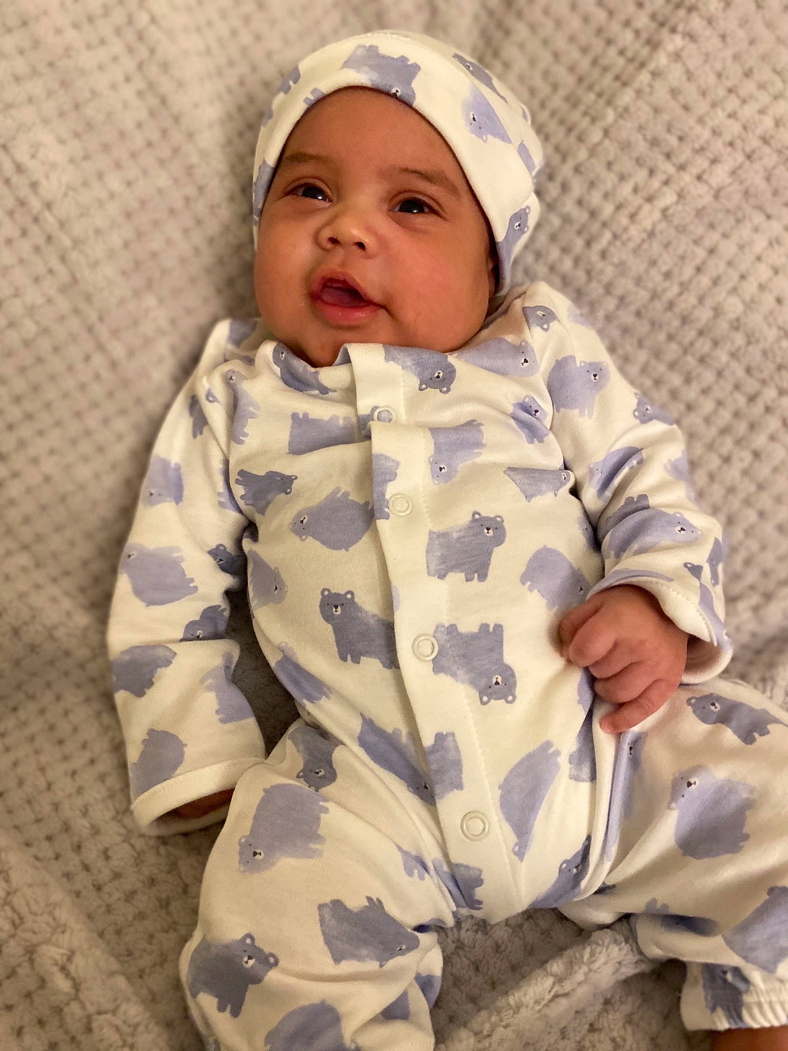 Zaine joined the competition — help win amazing prizes! baby, baby_products, baby_safety, baby_toddler_clothing, beauty, cap, child, comfort, eye, face, facial_expression, happy, headwear, linens, military_camouflage, pattern, person, skin, sleeve, smile