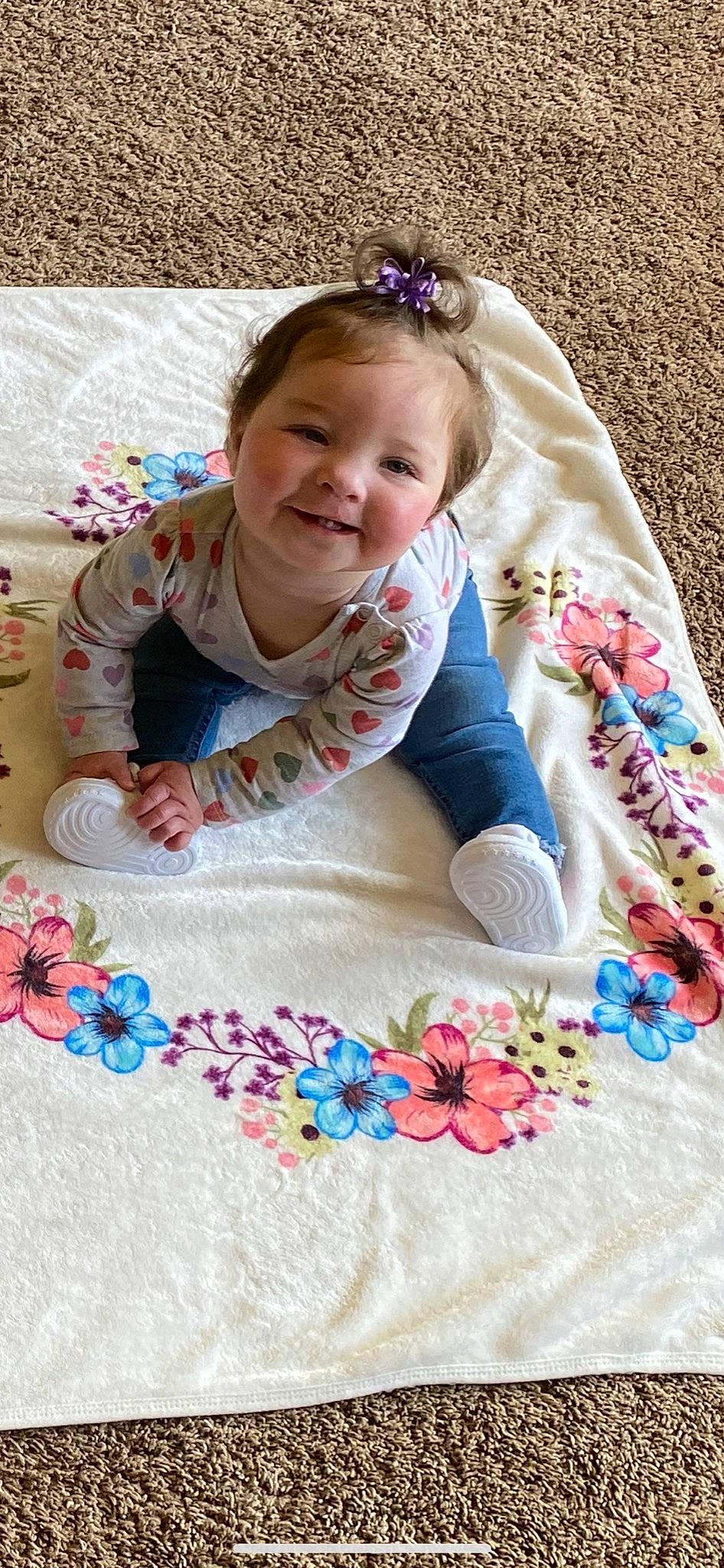 Ailani joined the competition — help win amazing prizes! baby, baby_toddler_clothing, cheek, child, clothing, comfort, eye, face, facial_expression, happy, head, joy, leaf, outerwear, person, pink, product, skin, sleeve, smile