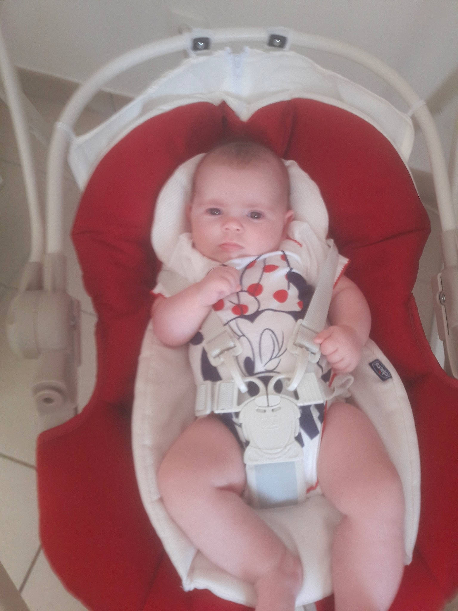 Rachel participe au concours pour gagner de l'argent avec cette photo : baby_products, child, day, furniture, infant, person, pink, product, red, toddler