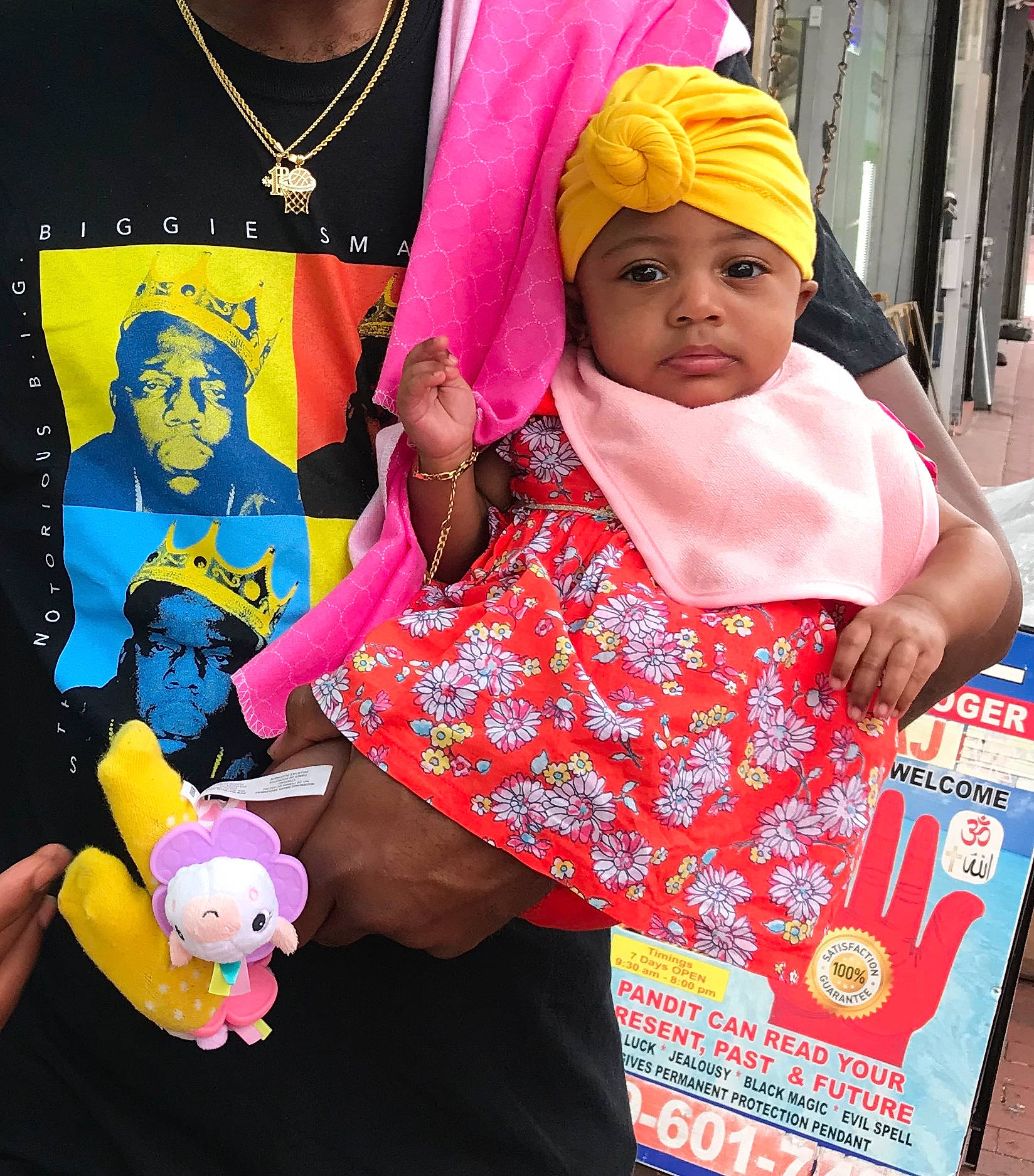 Kobe is registered to the contest to win money with this photo: child, headgear, headwear, people, person, pink, smile, toddler