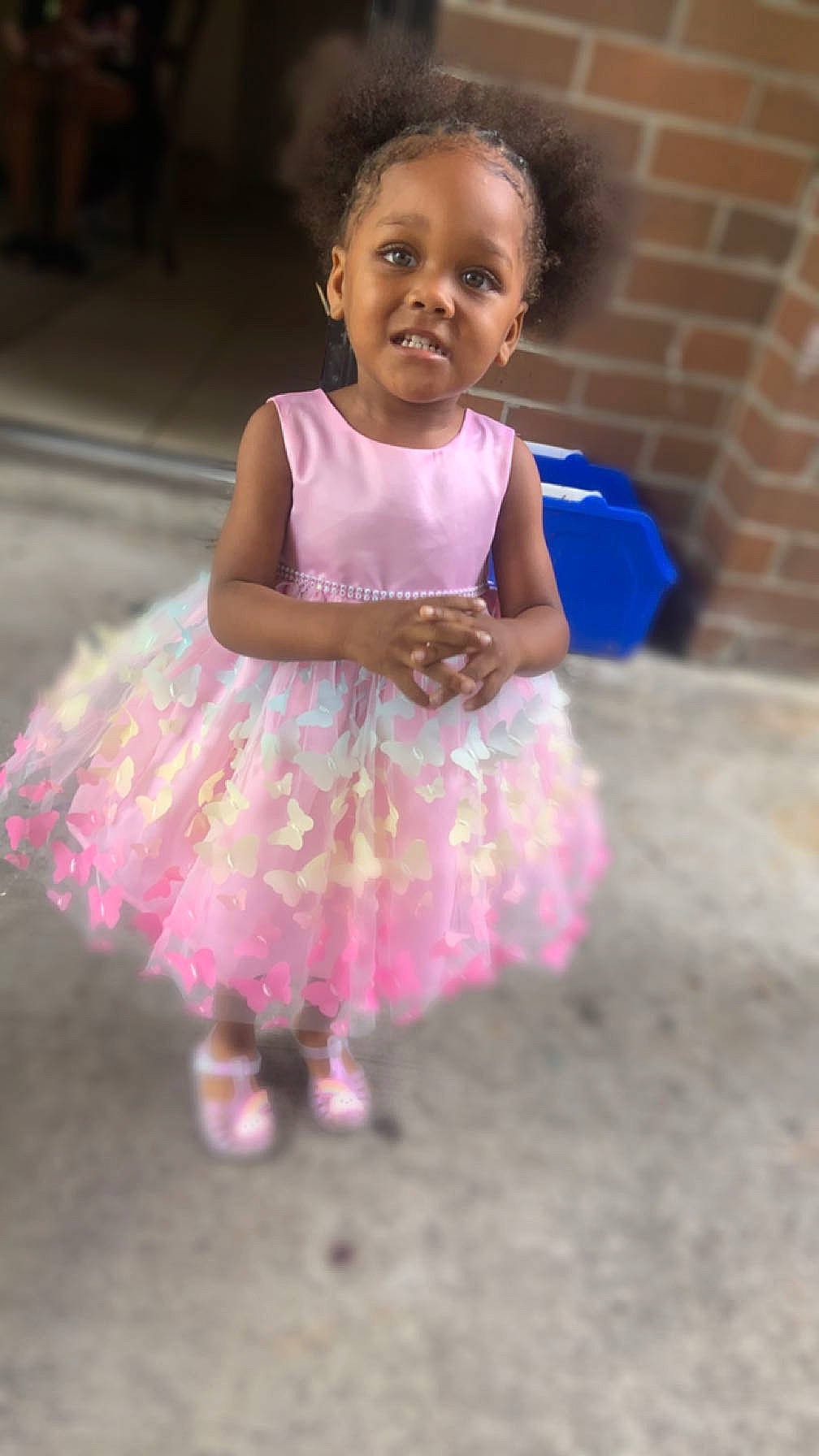 Leah joined the competition — help win amazing prizes! baby, baby_toddler_clothing, child, day_dress, event, face, fun, grass, happy, joy, leisure, magenta, person, pink, play, purple, recreation, sandal, sitting, smile