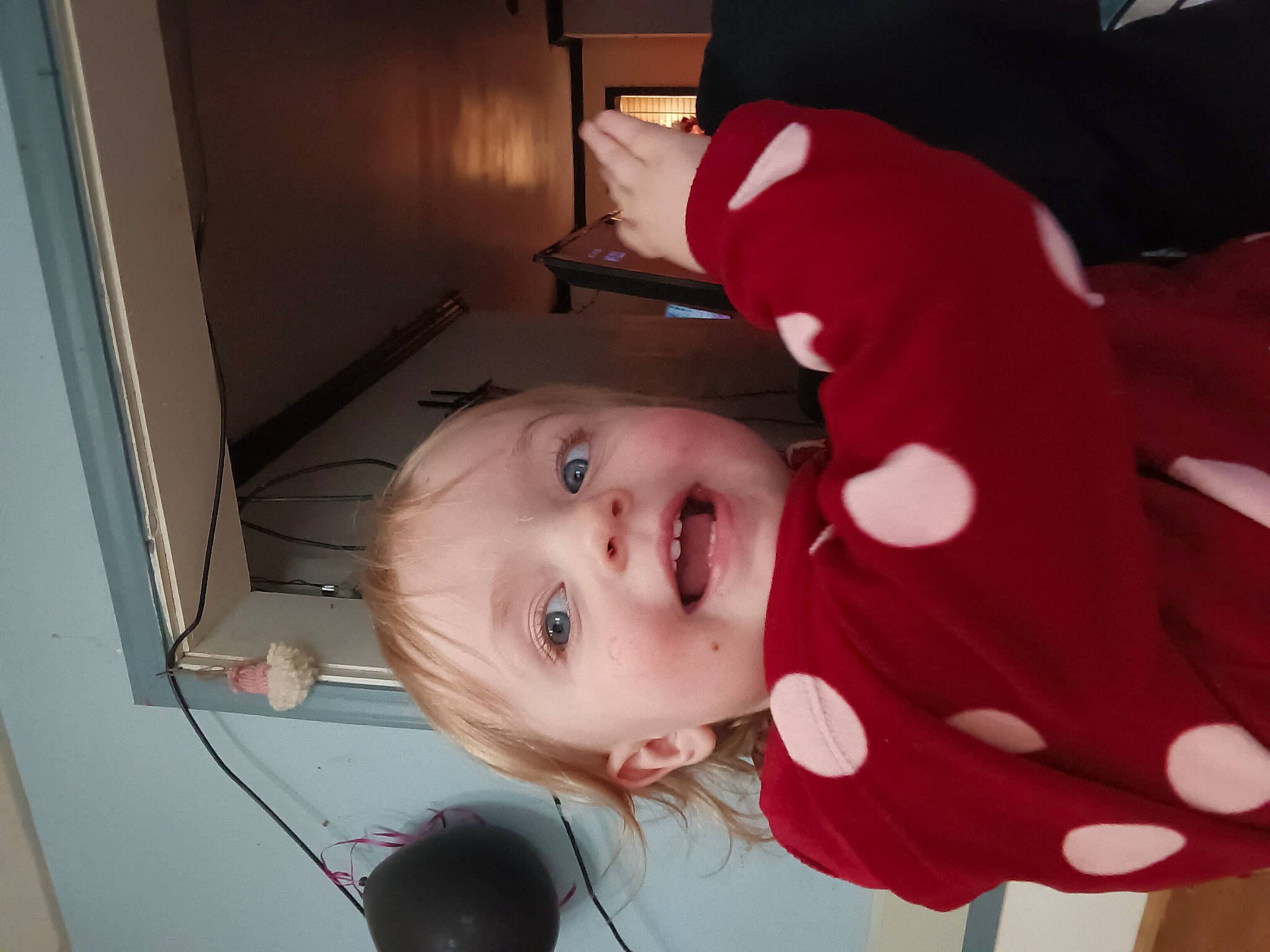 Jemma is registered to the contest to win money with this photo: baby, baby_products, baby_toddler_clothing, carmine, cheek, child, fun, hat, mouth, nose, person, room, smile, toddler