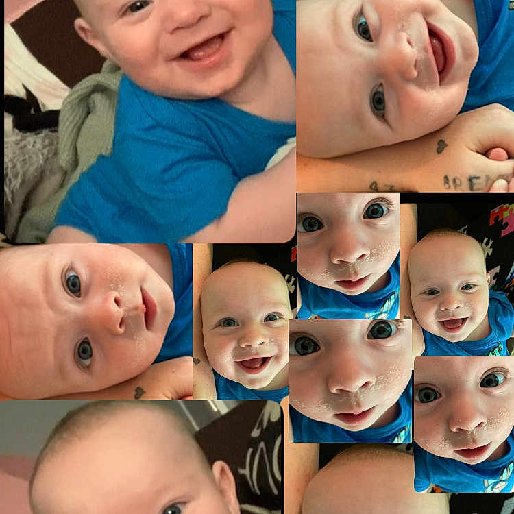 Westyn joined the competition — help win amazing prizes! accessories, art, baby, bodypart, clothing, collage, face, happy, head, laughing, mouth, newborn, people, person, photography, portrait, selfie, smile, t_shirt, teeth