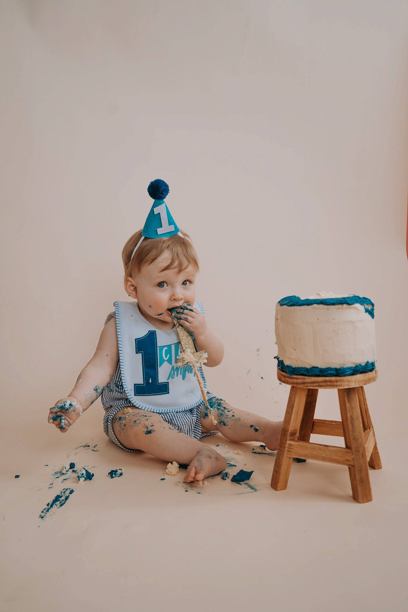 Gregory joined the competition — help win amazing prizes! baby, baby_toddler_clothing, bar_stool, child, easel, electric_blue, fashion_accessory, fashion_design, happy, hat, knee, pattern, person, play, room, sitting, sleeve, stool, t_shirt, toddler