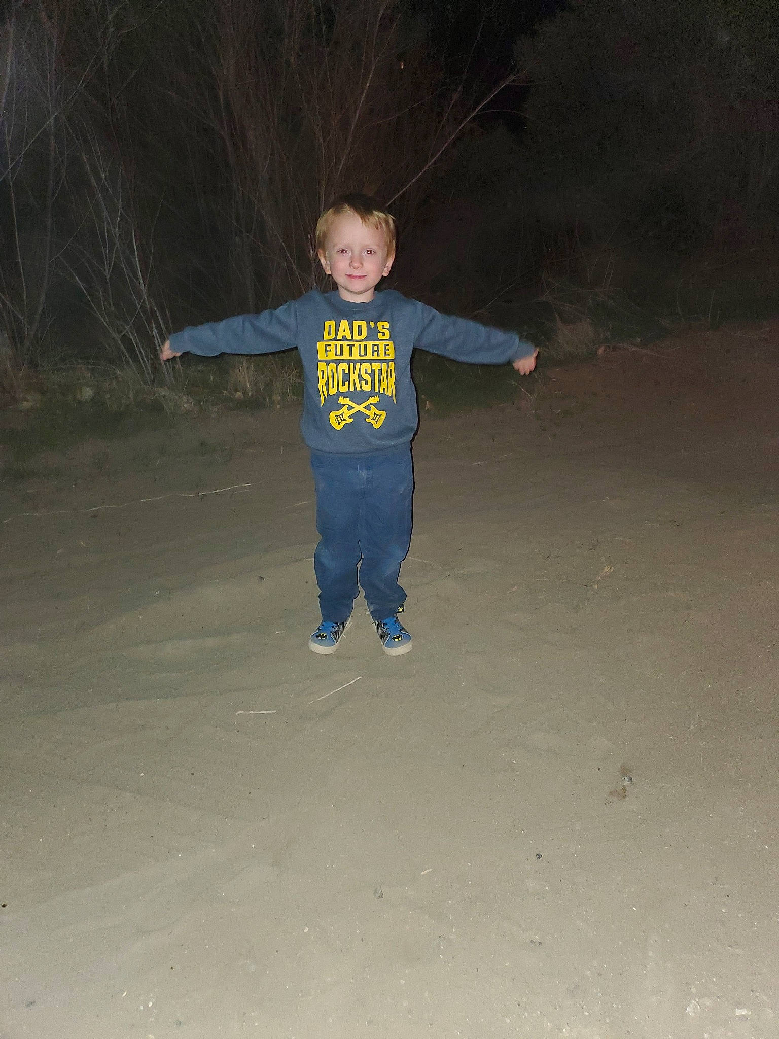 Matthew is registered to the contest to win money with this photo: child, fun, joy, person, standing