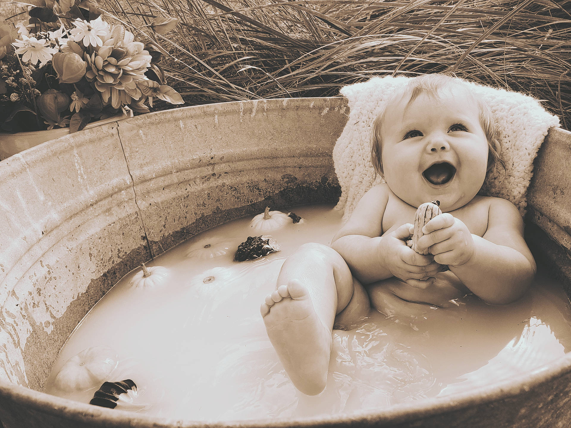 Briar joined the competition — help win amazing prizes! baby, baby_bathing, bathing, bathtub, black_and_white, child, eye, family, happy, leisure, monochrome, person, photograph, photography, play, smile, toddler, vintage_clothing, washing, water