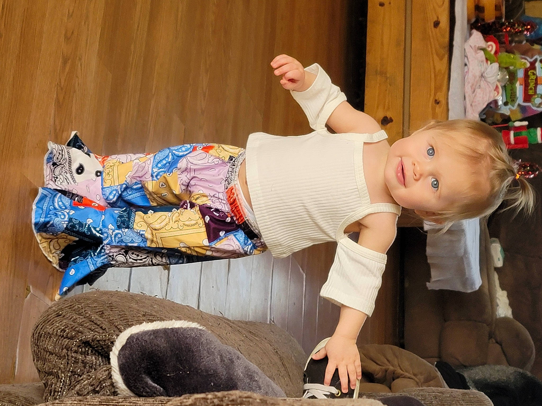 Jacqueline joined the competition — help win amazing prizes! baby, baby_toddler_clothing, child, comfort, flash_photography, fun, happy, human_leg, people_in_nature, person, photograph, product, shelf, shelving, skin, smile, textile, thigh, toddler, vertebrate