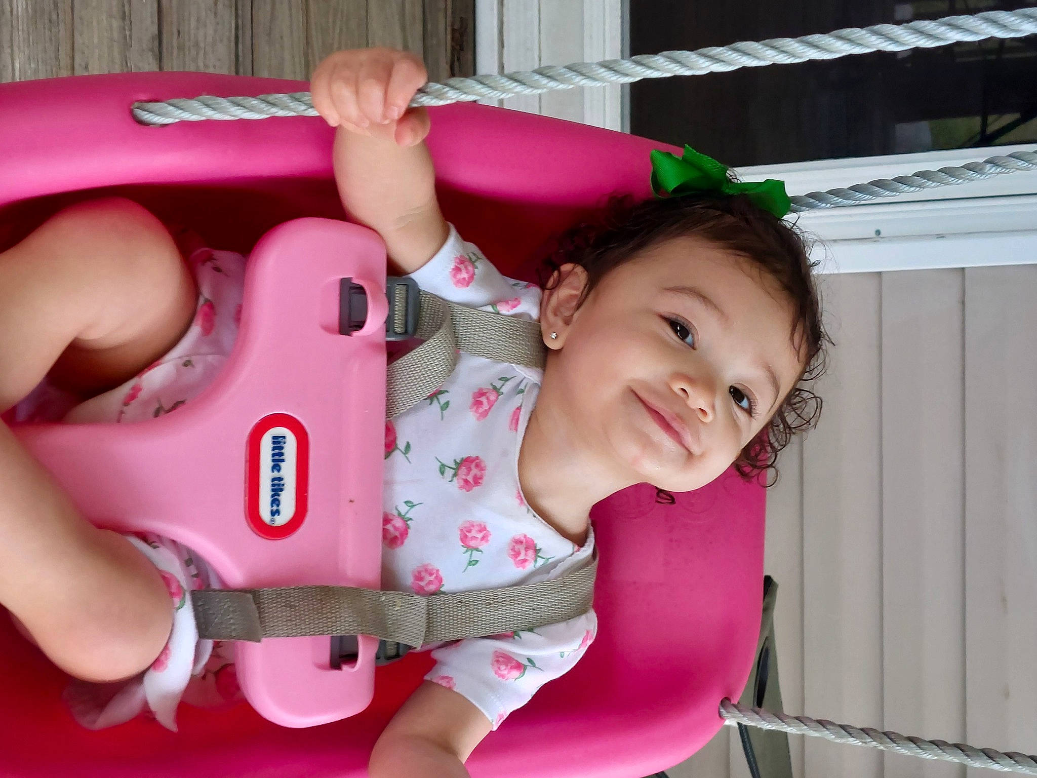 Allison is registered to the contest to win money with this photo: baby, baby_products, baby_toddler_clothing, carmine, cheek, child, facial_expression, fun, hand, happy, joy, leisure, magenta, mouth, nail, person, pink, play, skin, smile