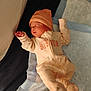 Rose joined the competition — help win amazing prizes! baby, bed, child, clothing, cute, diaper_changing_pad, hat, indoor, infant, lying_down, newborn, onesie, pajamas, peaceful, peach, person, resting, sleep, sleeping, soft_lighting