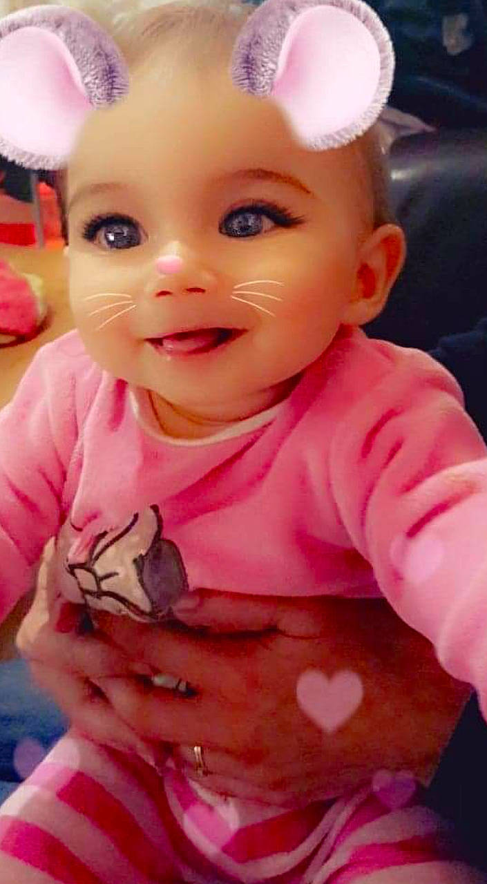 Elèna a rejoint le concours — aidez-le/la à gagner de superbes lots ! cheek, child, doll, ear, face, head, human_hair_color, infant, iris, lip, person, pink, skin, snout, toddler, toy