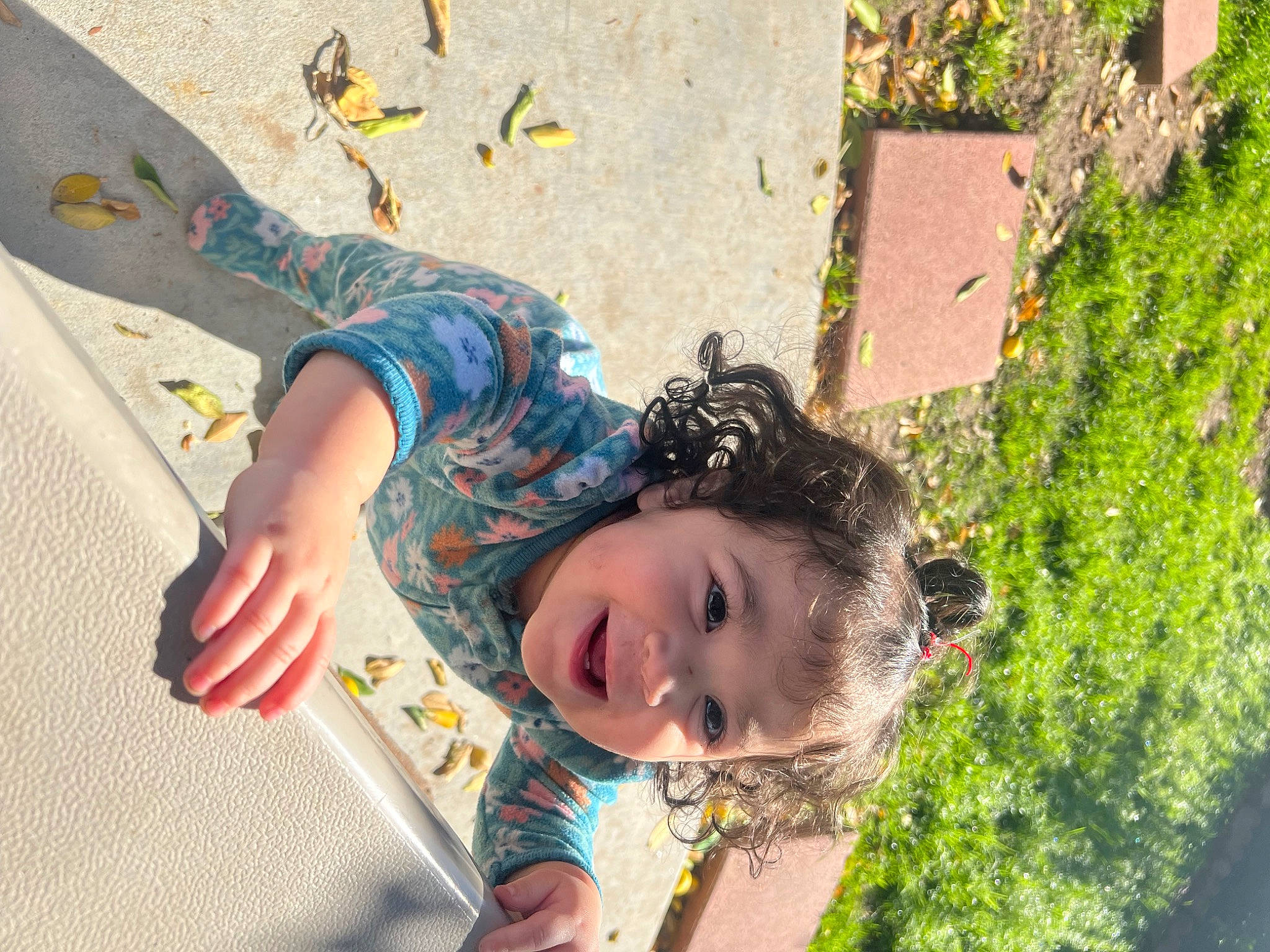 Mia joined the competition — help win amazing prizes! adventure, child, eyewear, fun, grass, happy, landscape, leaf, leisure, pattern, person, plant, recreation, sitting, smile, spring, summer, toddler, tree, vacation