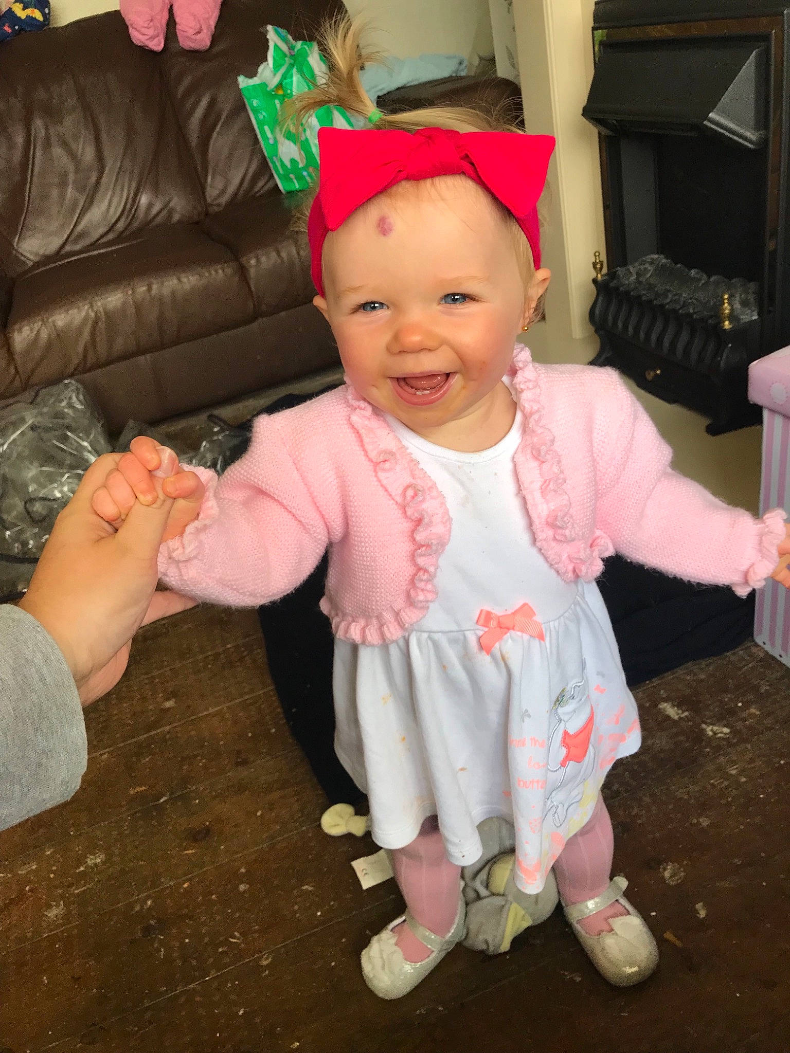 Ella-mae joined the competition — help win amazing prizes! baby, baby_toddler_clothing, child, joy, person, pink, toddler