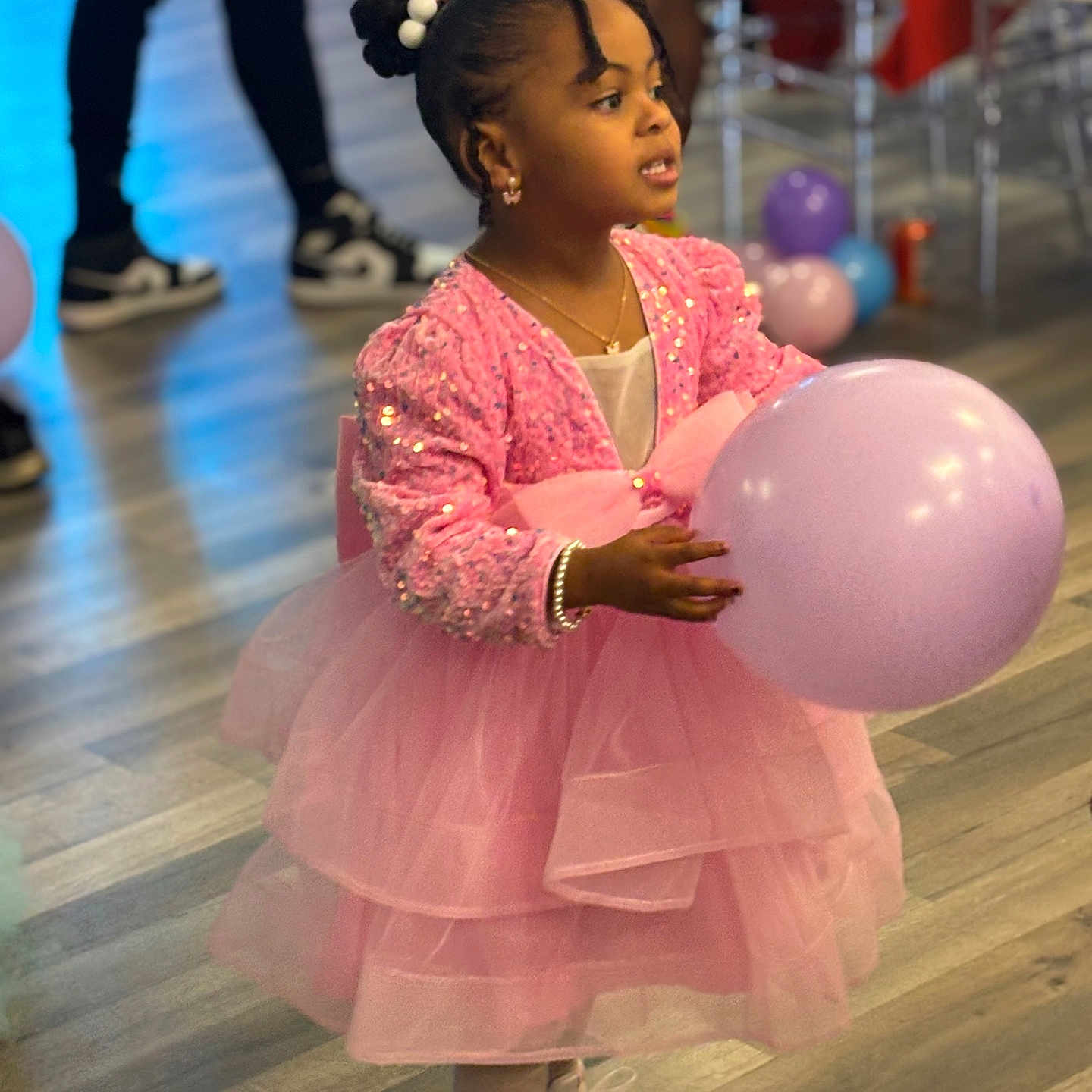 Tamylah joined the competition — help win amazing prizes! accessories, adult, balloon, child, clothing, dress, face, female, footwear, girl, head, jewelry, necklace, person, photography, portrait, purple, shoe, sphere, woman