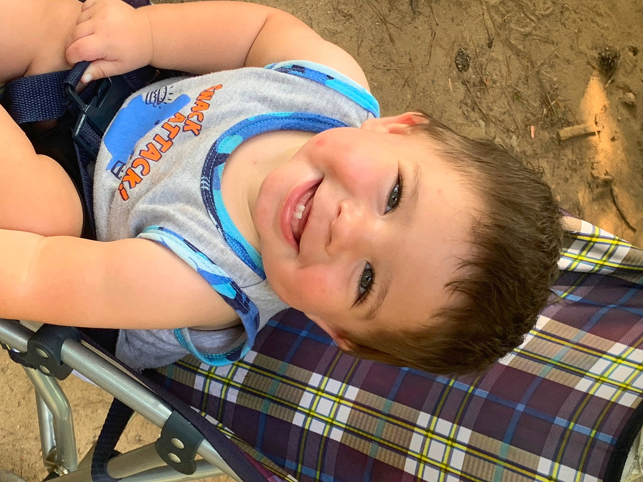 Damien joined the competition — help win amazing prizes! cool, elbow, eye, fun, grass, hair, happy, head, human_body, joy, leisure, muscle, person, plaid, shorts, skin, smile, summer, tartan, thigh