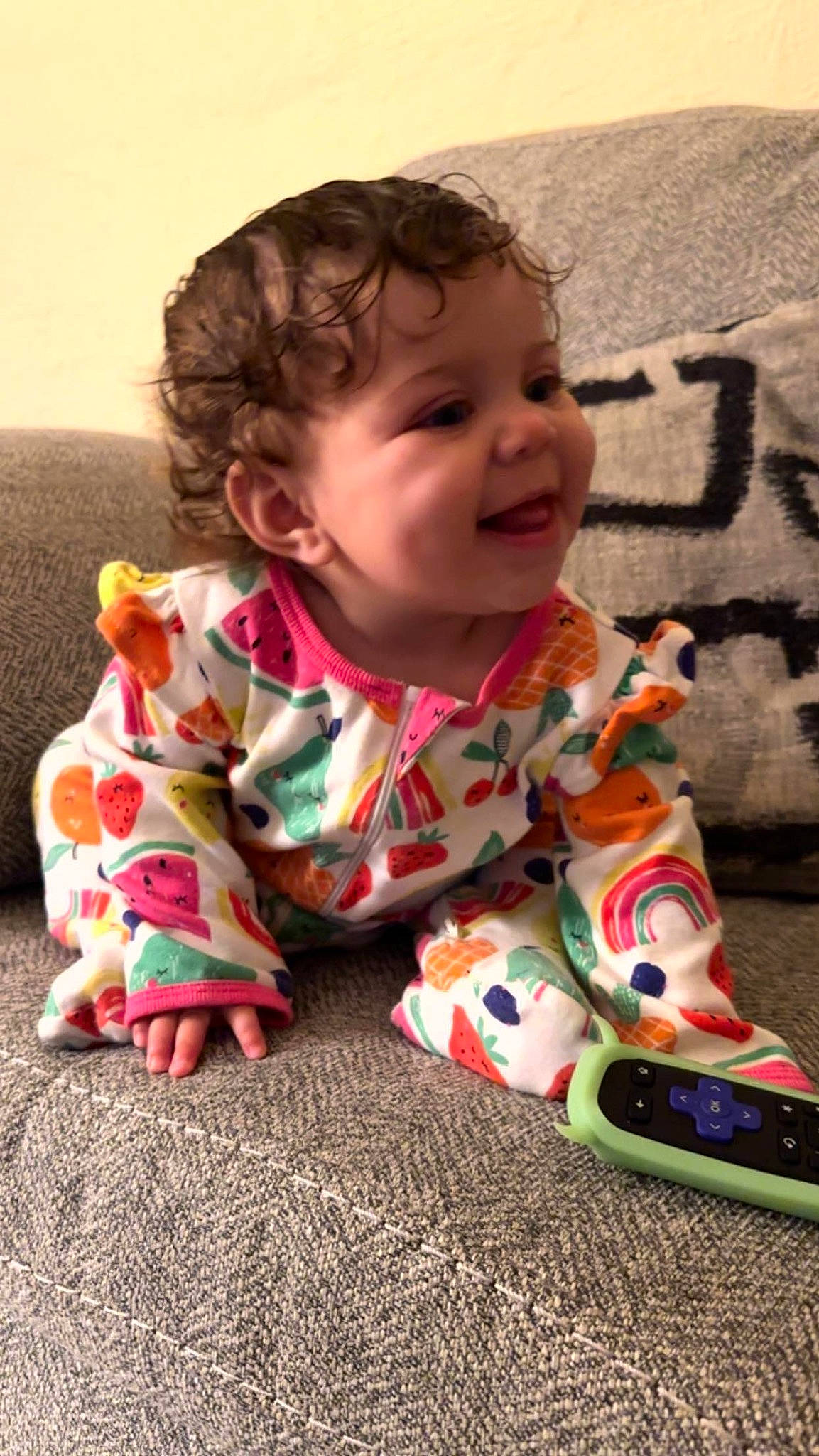 Kylee joined the competition — help win amazing prizes! arm, baby, baby_toddler_clothing, cheek, comfort, facial_expression, finger, floor, flooring, fun, hair, happy, head, people, person, pink, skin, sleeve, smile, toddler
