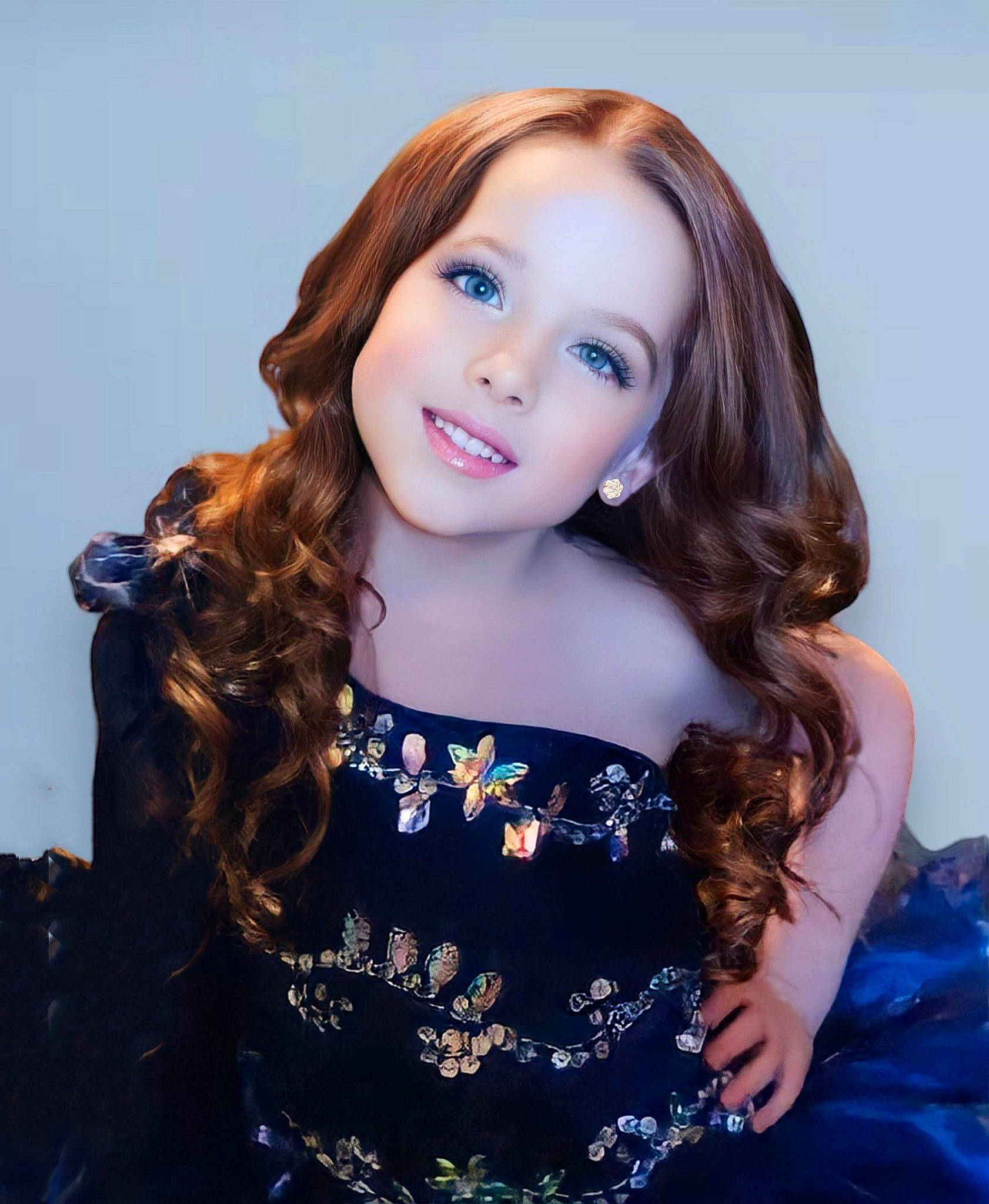 Myria is registered to the contest to win money with this photo: beauty, black_hair, cheek, day_dress, electric_blue, eyelash, flash_photography, happy, iris, jaw, joy, layered_hair, lip, long_hair, makeover, neck, person, purple, shoulder, sleeve