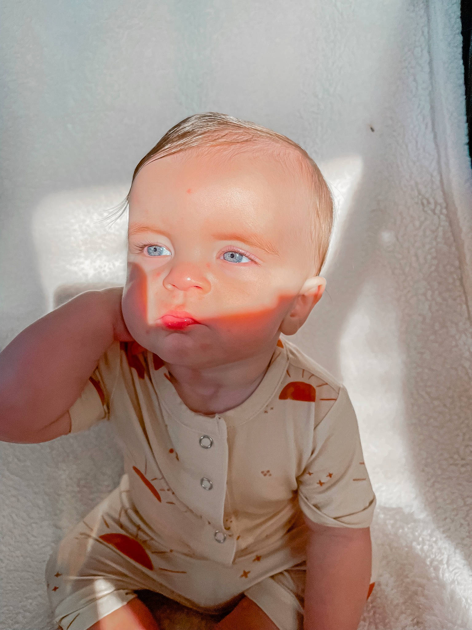 Landyn joined the competition — help win amazing prizes! arm, baby, baby_toddler_clothing, bathing, cheek, chest, eye, eyebrow, eyelash, finger, forehead, happy, jaw, lip, nose, person, personal_protective_equipment, skin, sleeve, toddler