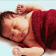 Luis joined the competition — help win amazing prizes! baby, blanket, cozy, cute, face, hands, indoors, infant, lying_down, newborn, peaceful, portrait, red, resting, skin, sleeping, soft, toddler, warm, wrapped