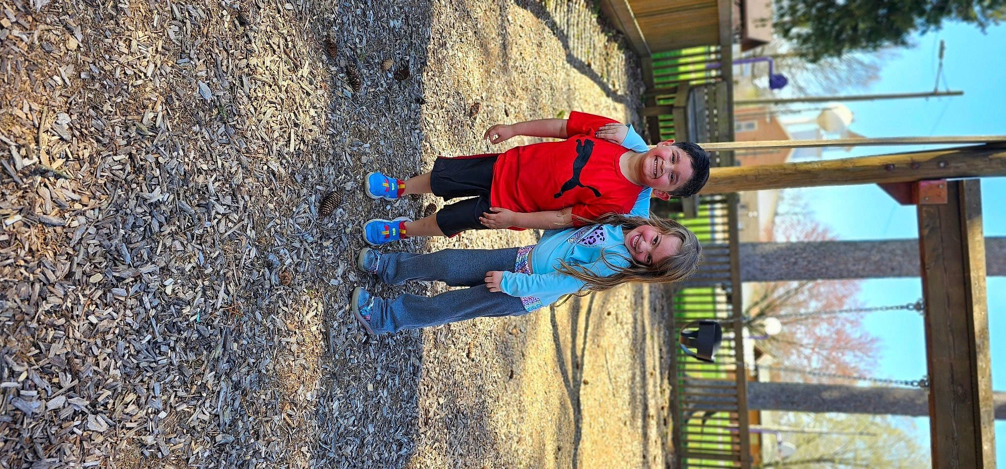 Anastasia is registered to the contest to win money with this photo: adventure, child, electric_blue, fun, happy, joy, leisure, outdoor_shoe, people_in_nature, person, play, recreation, shadow, sky, smile, soil, t_shirt, toddler, travel, tree